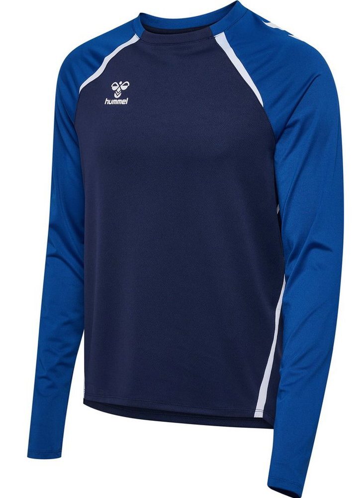 hummel Langarmshirt hmlLEAD 2.0 Crew Sweat (atmungsaktiv) marineblau/blau Herren