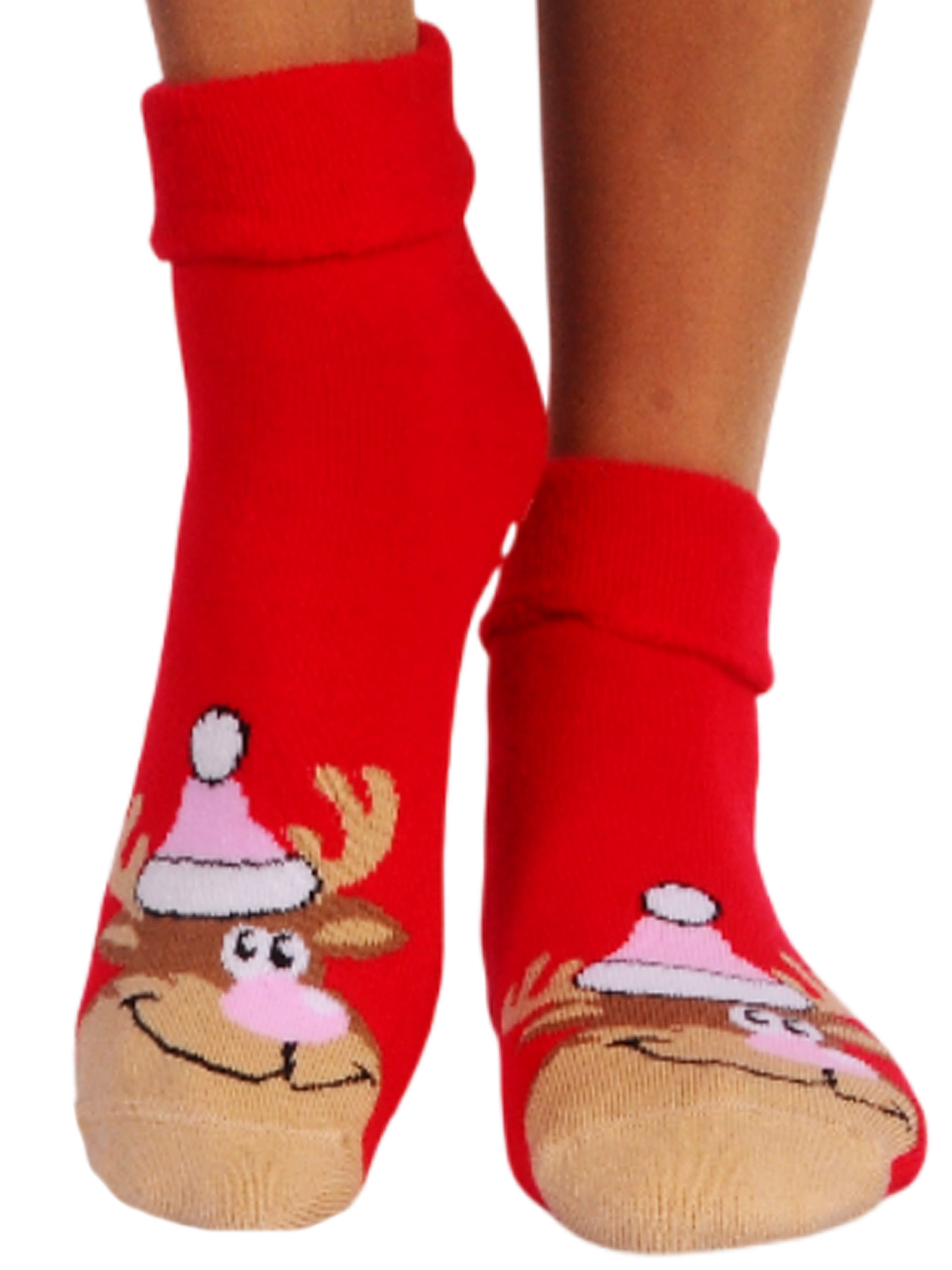 Thermosocken Weihnachtssocken Haussocken mit ABS Socken socks Antirutschsocken