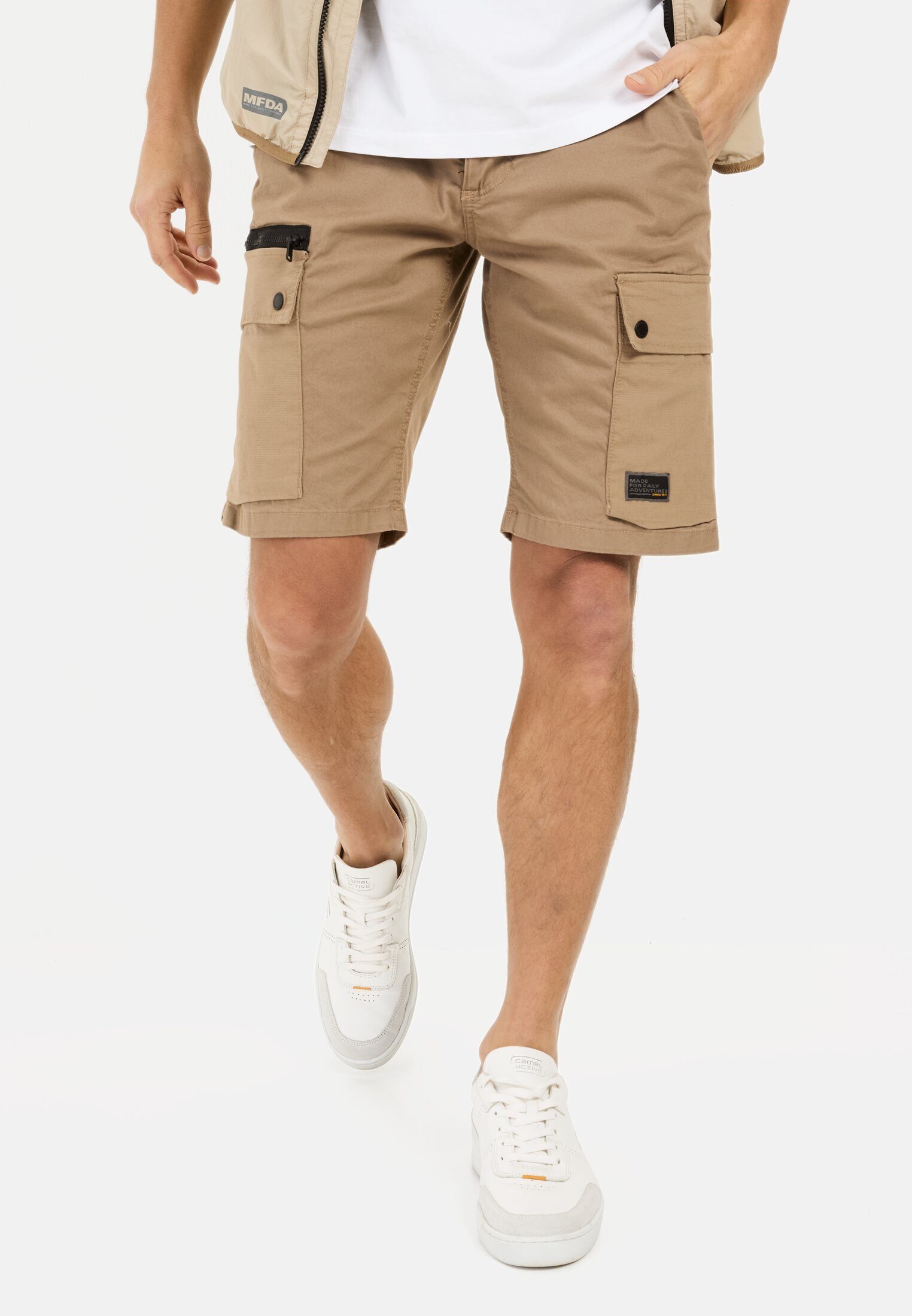 Cargoshorts mit Kordelzug und Stretch