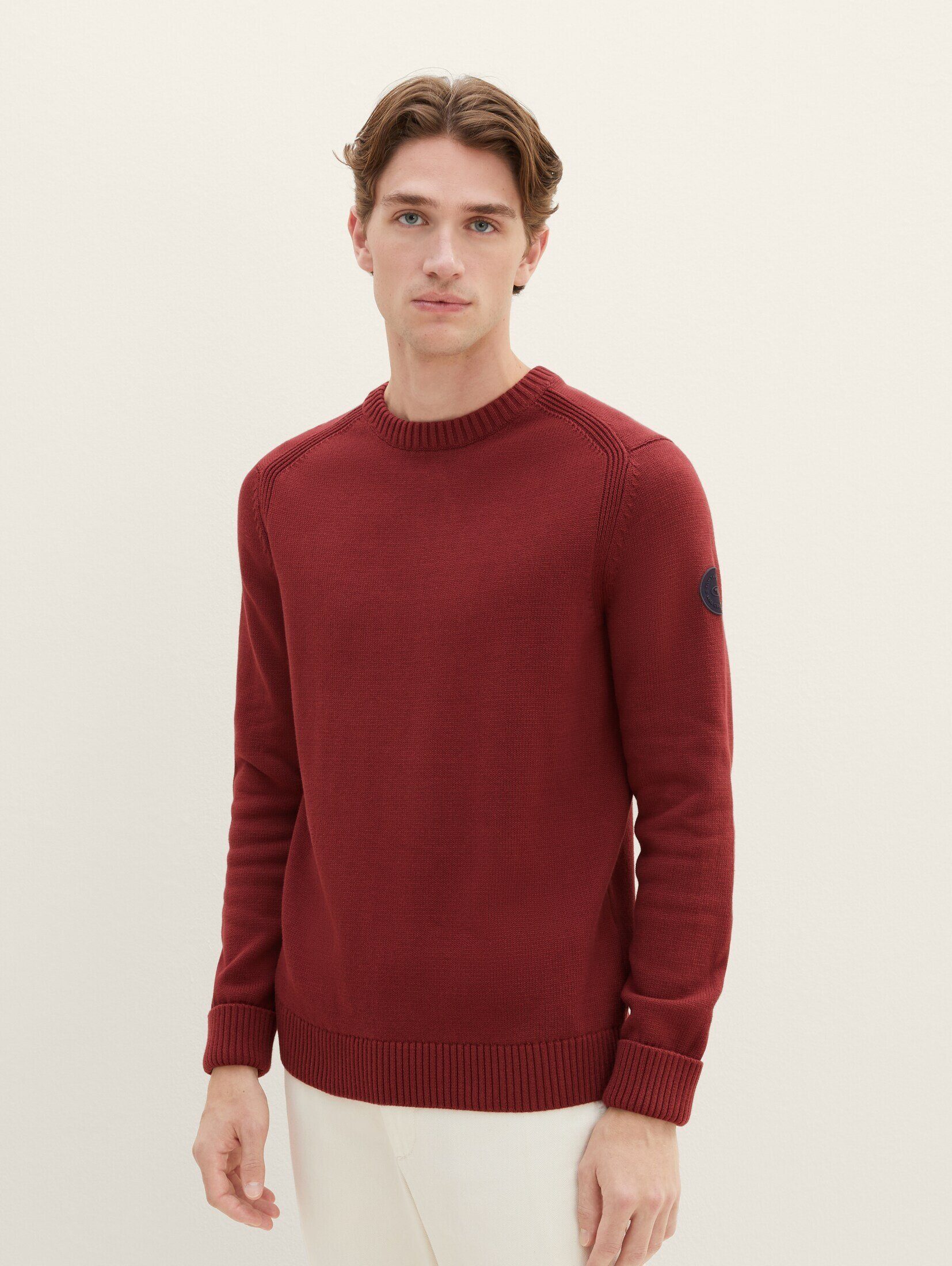 Strickpullover Strickpullover mit Rundhalsausschnitt