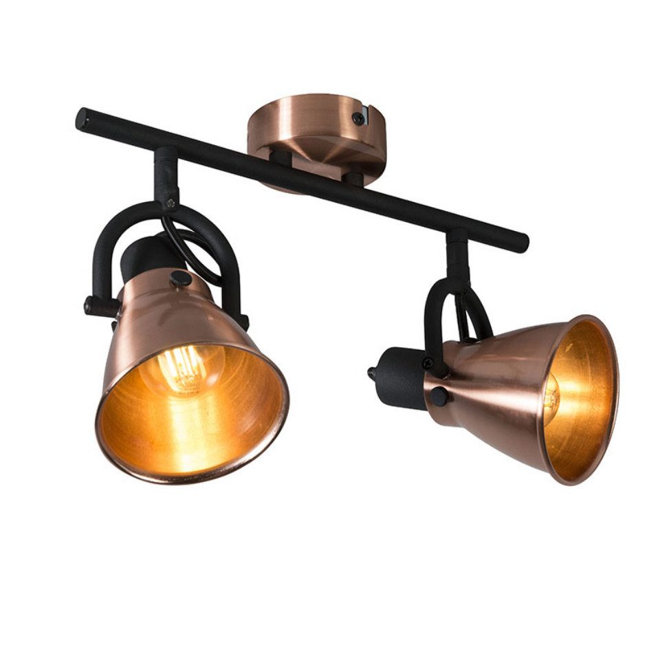 Qazqa LED Aufbaustrahler Jos, ohne Leuchtmittel, Warmweiß, QAZQA Aufbau­spot, e14, Kupfer, Stahl, Modern