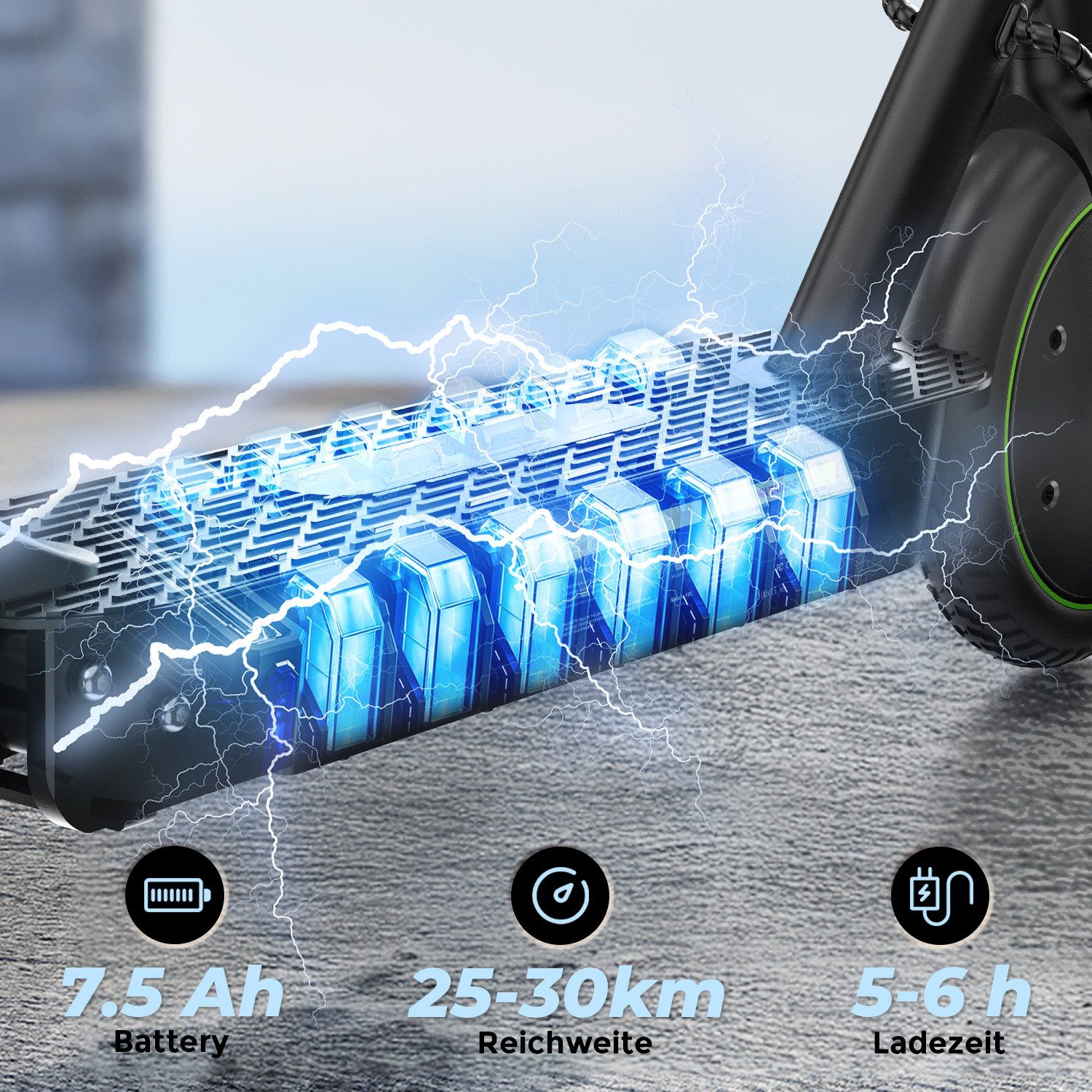 iSinwheel E-Scooter Mit Straßenzulassung (ABE), klappbar, 20km/h, 20,00 km/h, (1 tlg), 30 km Reichweite,bis 120 kg, max. 350W