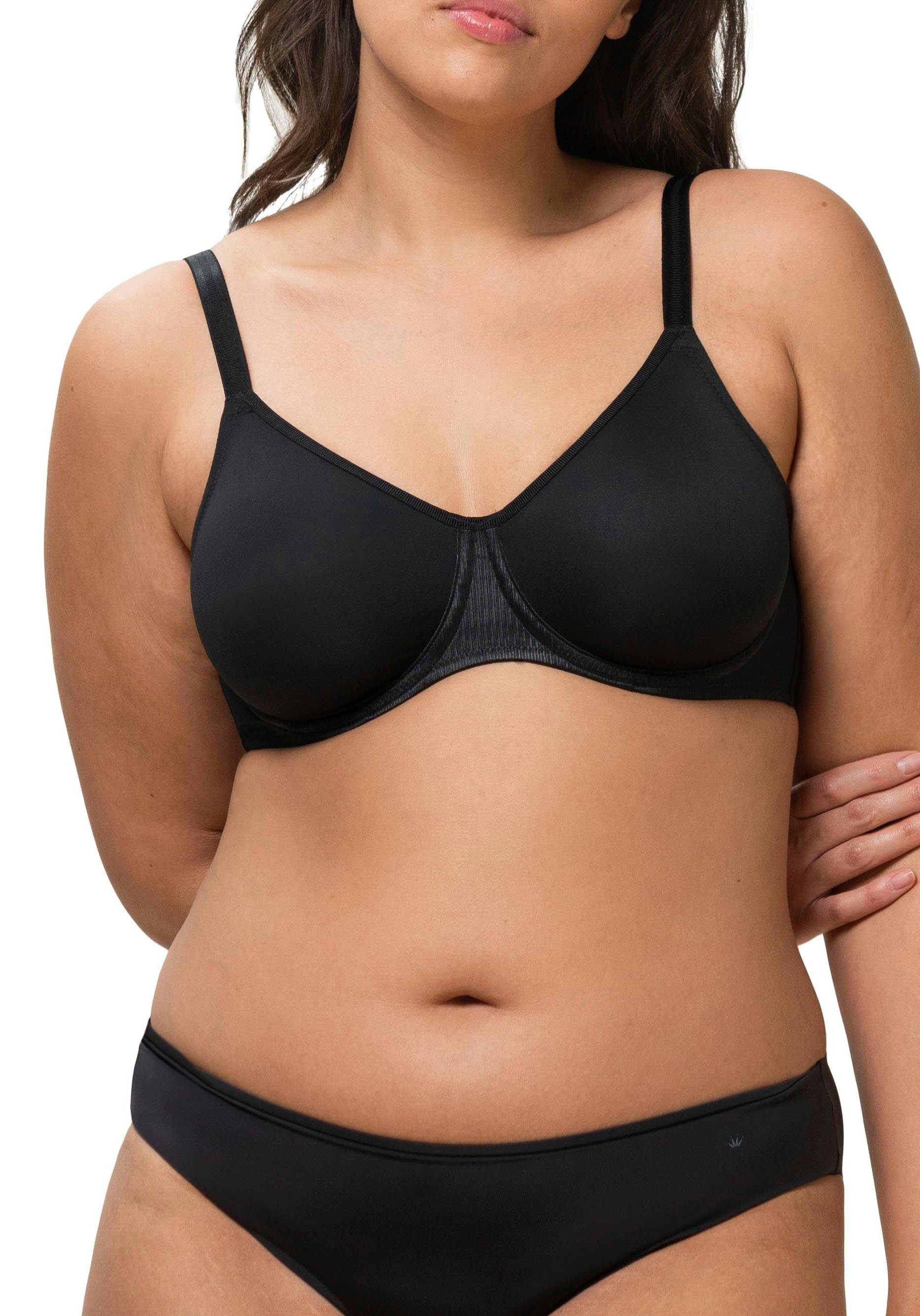 Cups, W nahtlosen Bügel, Cup Basic Triumph C-F, Minimizer-BH Urban mit Minimizer schwarz mit Dessous