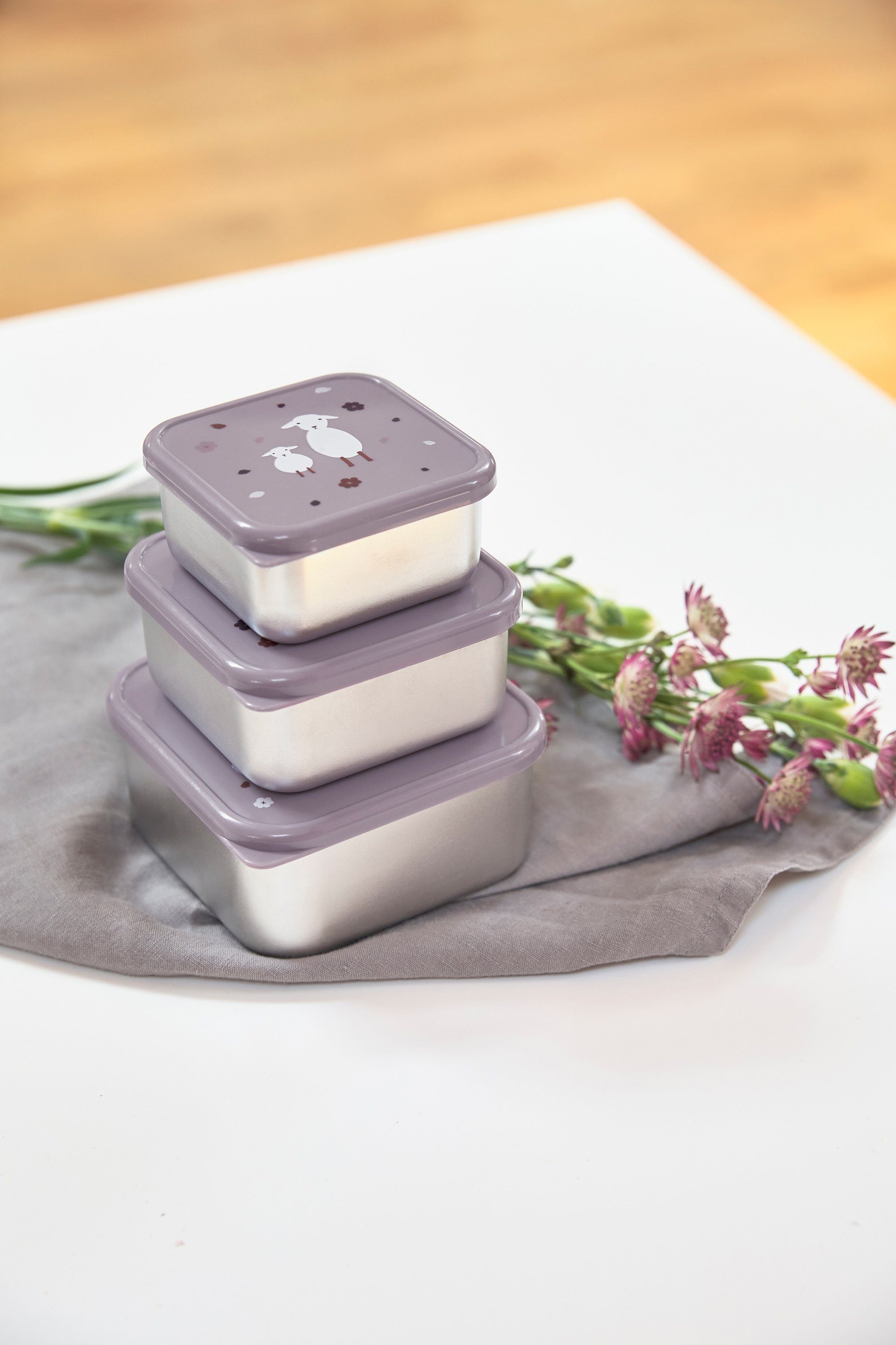 LÄSSIG Lunchbox Tiny Farmer, Edelstahl, Polyprophylen (PP), (3-tlg)