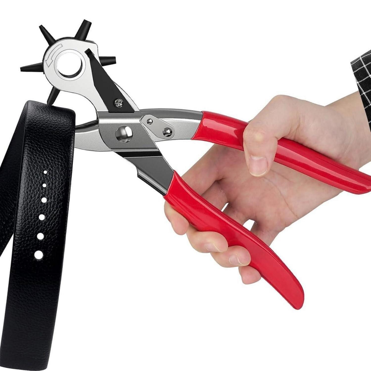 LuxusKollektion Locher Leder-Lochstanzer Drehbar Rot