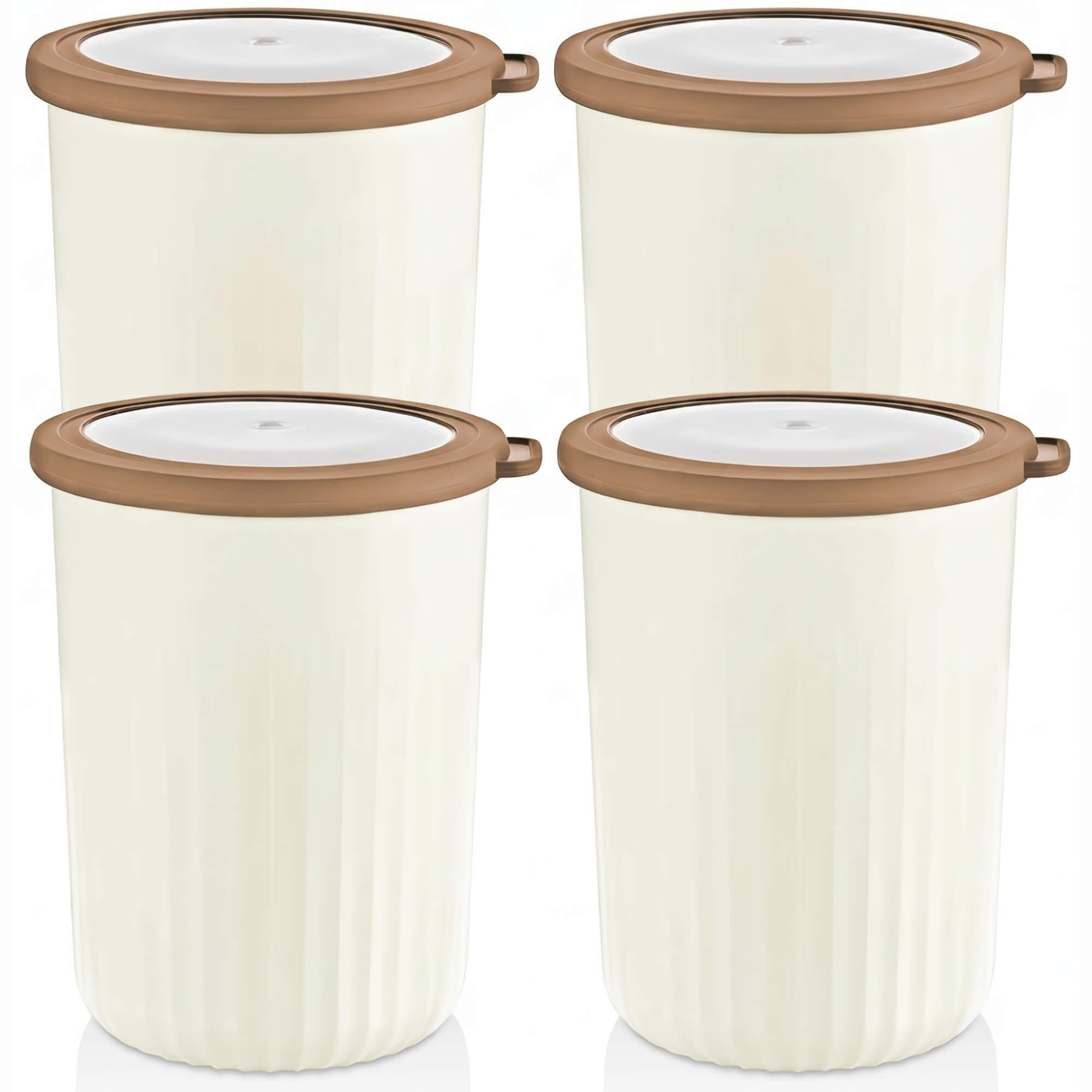 Vip Ahmet Vorratsdose Vorratsgläser Set mit Luftdicht, BPA-frei Kunststoff, 4-tlg, 4x2,1L, Kunststoff, (4-tlg., 4-tlg, 4x2,1L), mit transparentem Deckel