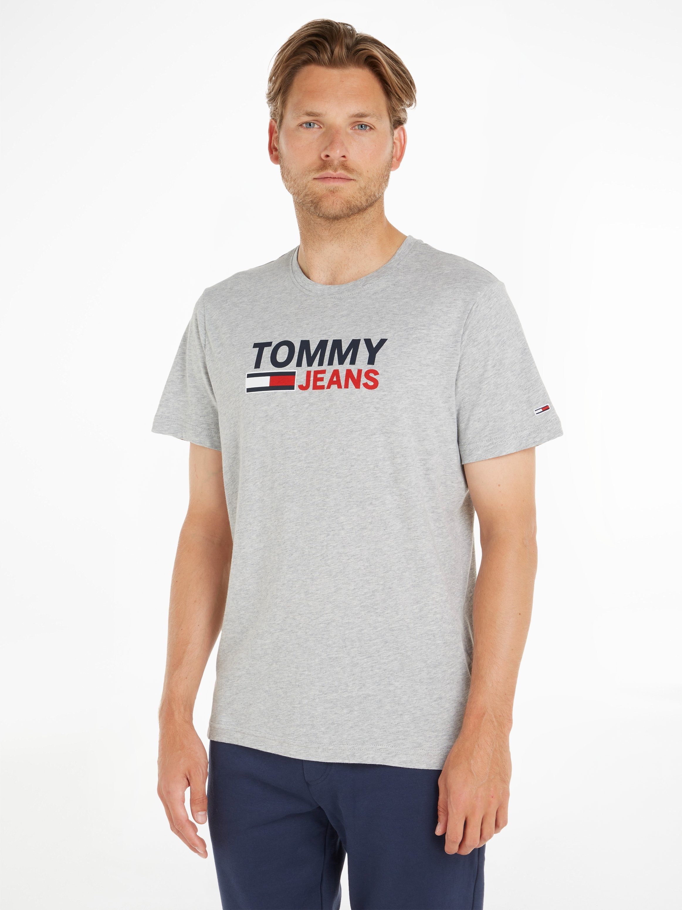 Tommy Jeans T-Shirt TJM CORP LOGO TEE Lt Grey Htr