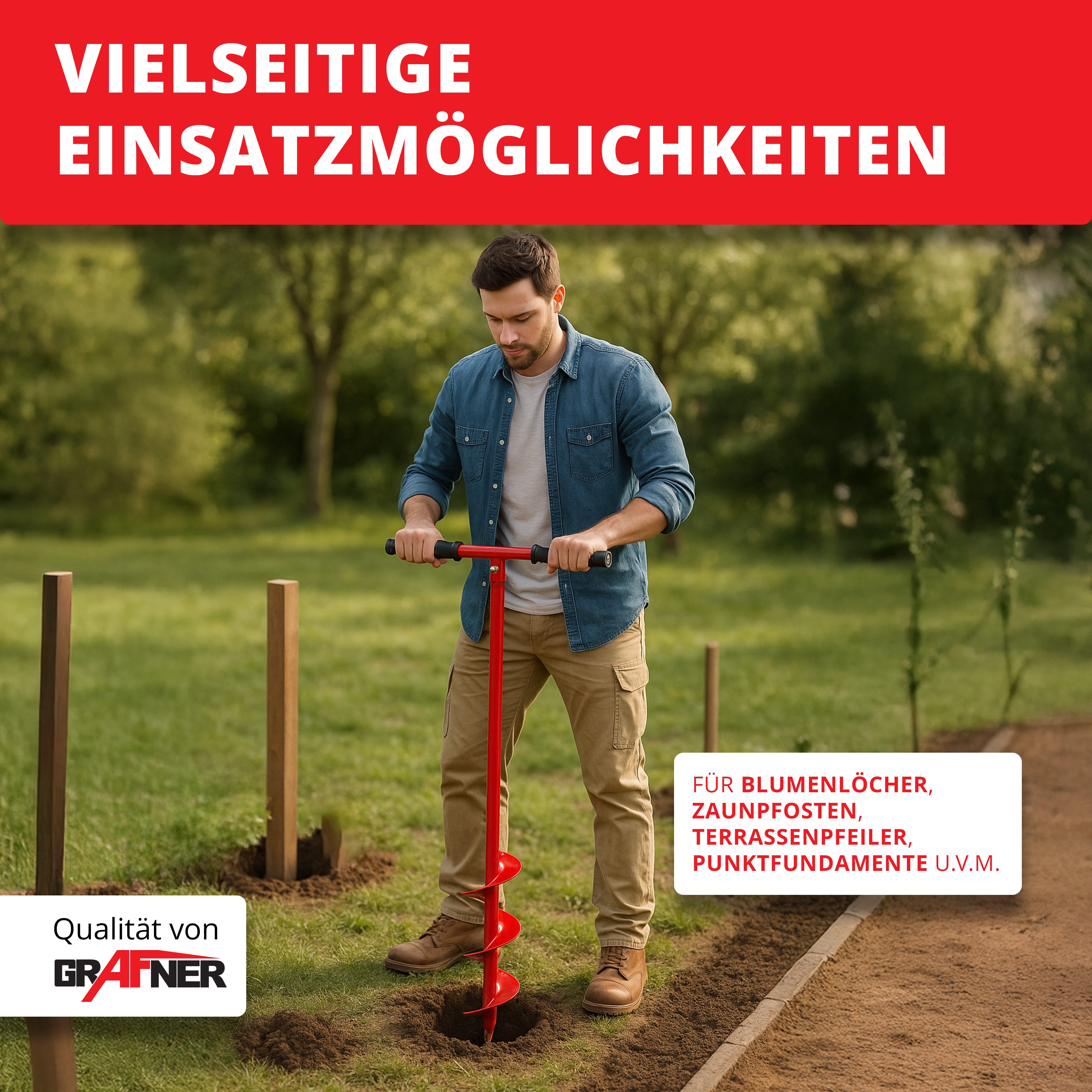 Grafner Handerdbohrer Grafner Handerdbohrer Erdlochbohrer Pfahlbohrer Pflan günstig online kaufen
