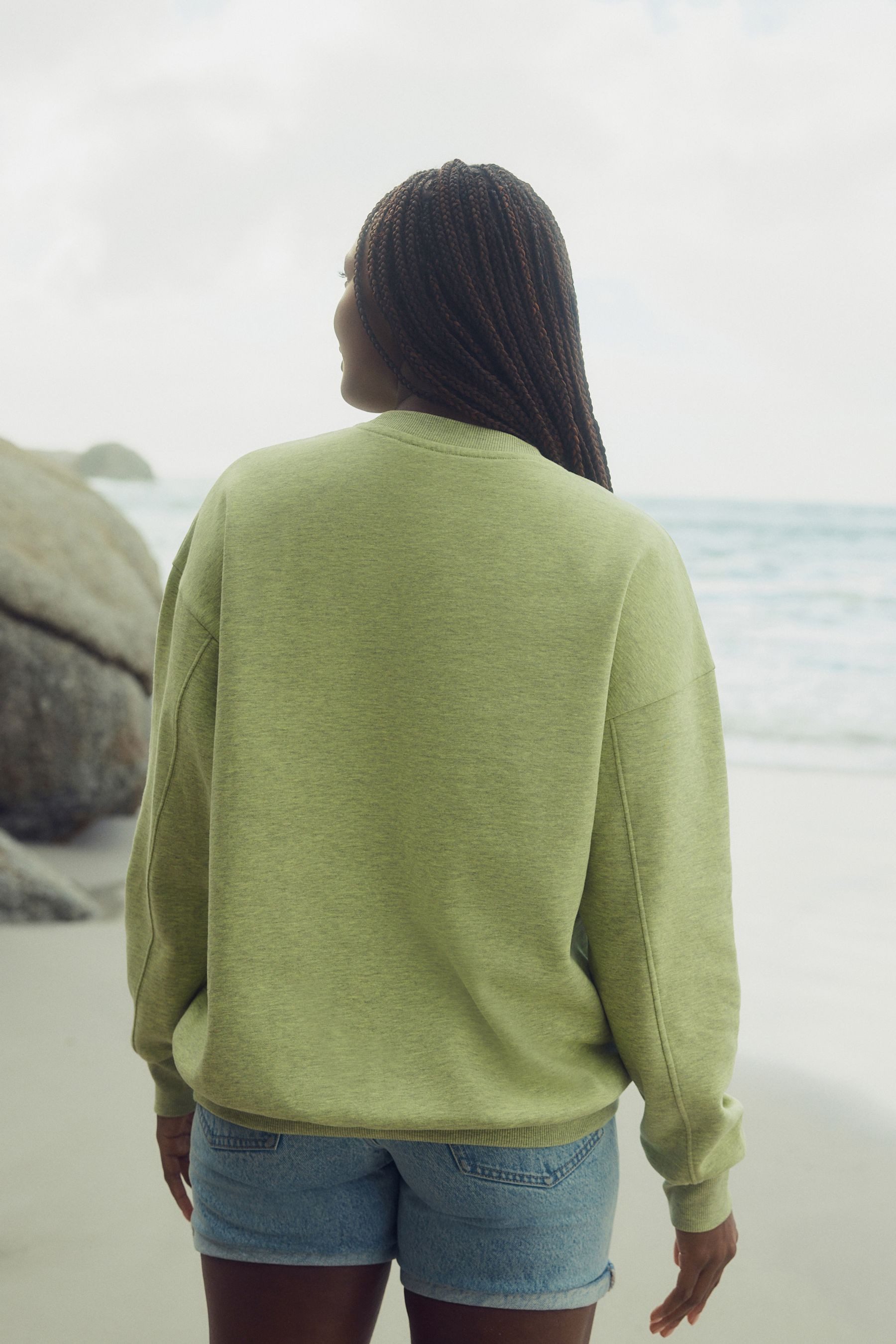 Next Sweater Langes Rundhals-Sweatshirt (1-tlg) günstig online kaufen