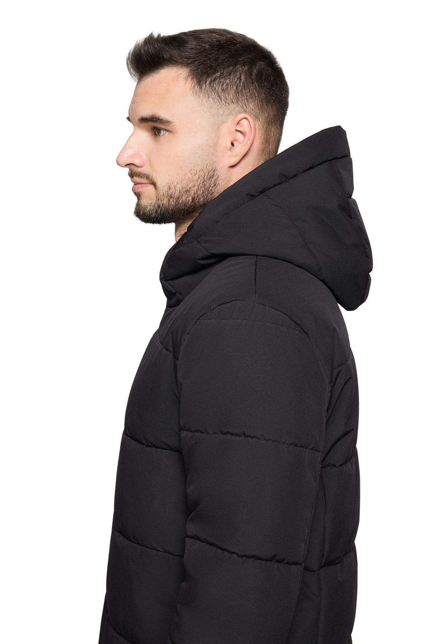 VOICE Outdoorjacke Herren Winterjacke Wintermantel mit Kapuze