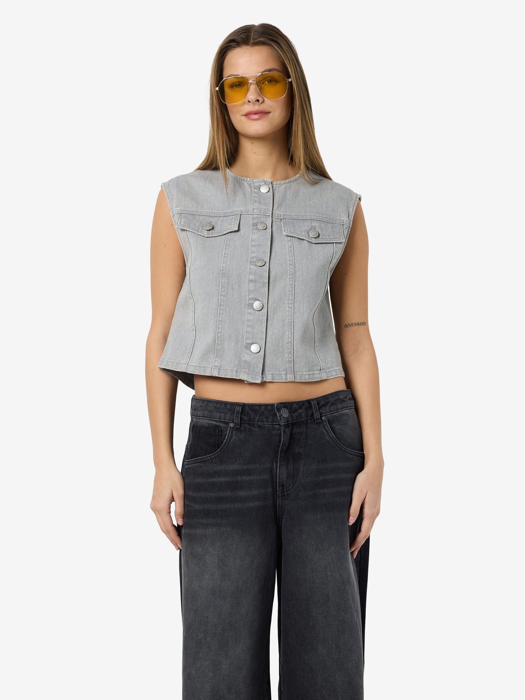 Noisy may Longweste Ärmelloses Design mit günstig online kaufen