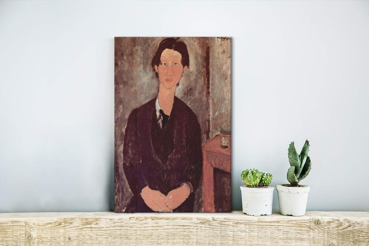 OneMillionCanvasses® Leinwandbild Chaim St), inkl. Leinwandbild Soutine (1 Zackenaufhänger, cm Modigliani, Gemälde bespannt 20x30 von fertig Gemälde, Amedeo 