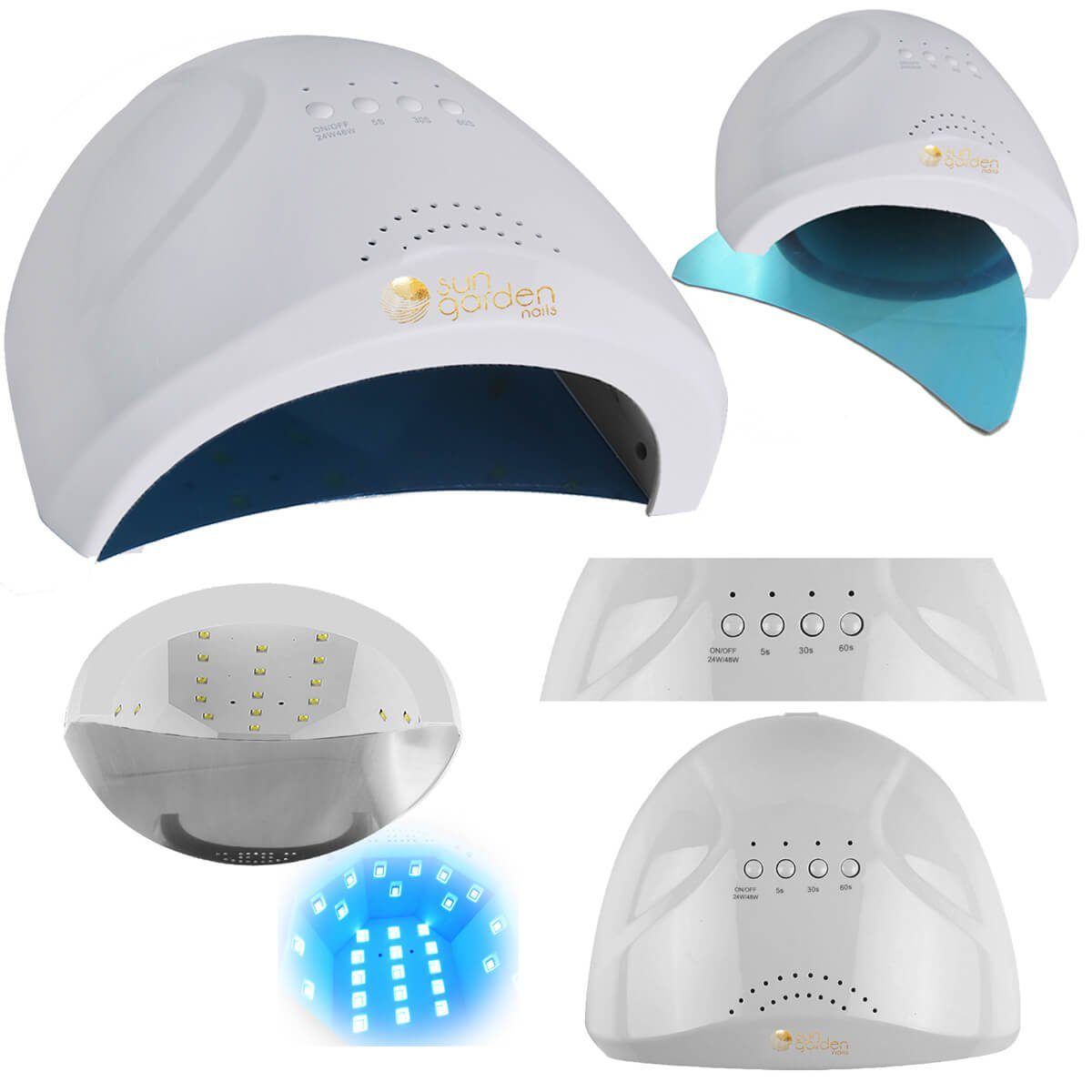 Sun Garden UV/LED Nail Aufbaugel UV/LED Lampe mit Nails Nagellack-Set inkl. 6 Frozen Set UV/LED