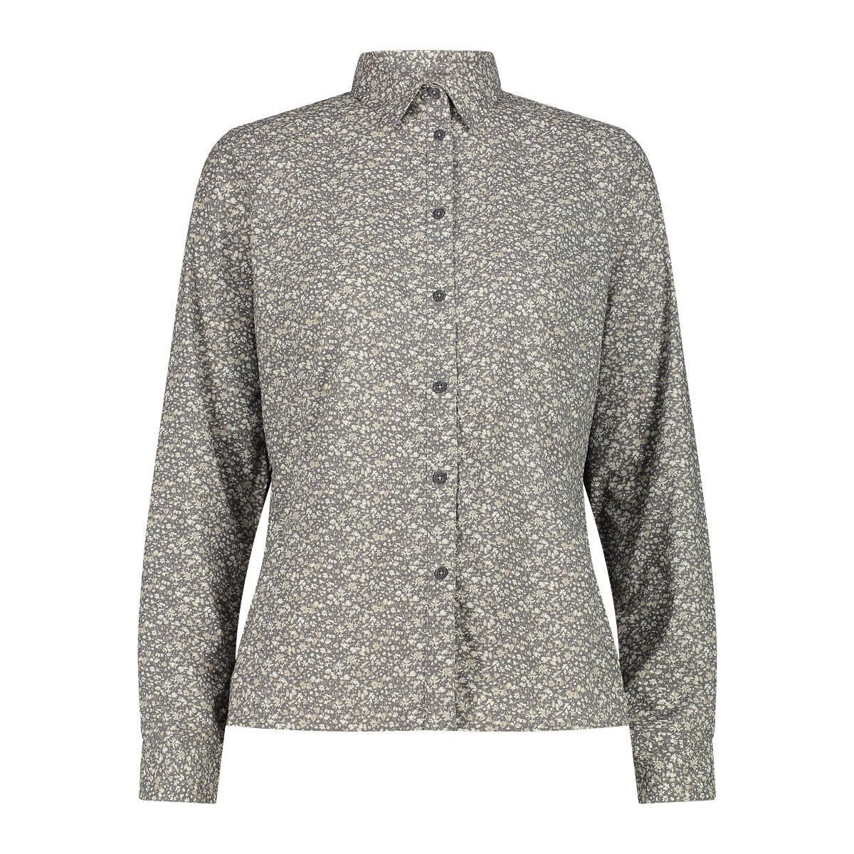 CMP Outdoorbluse Woman Shirt Long Sleeves Funktionale Langarmbluse mit geometrischem Muster, geruchshemmend und