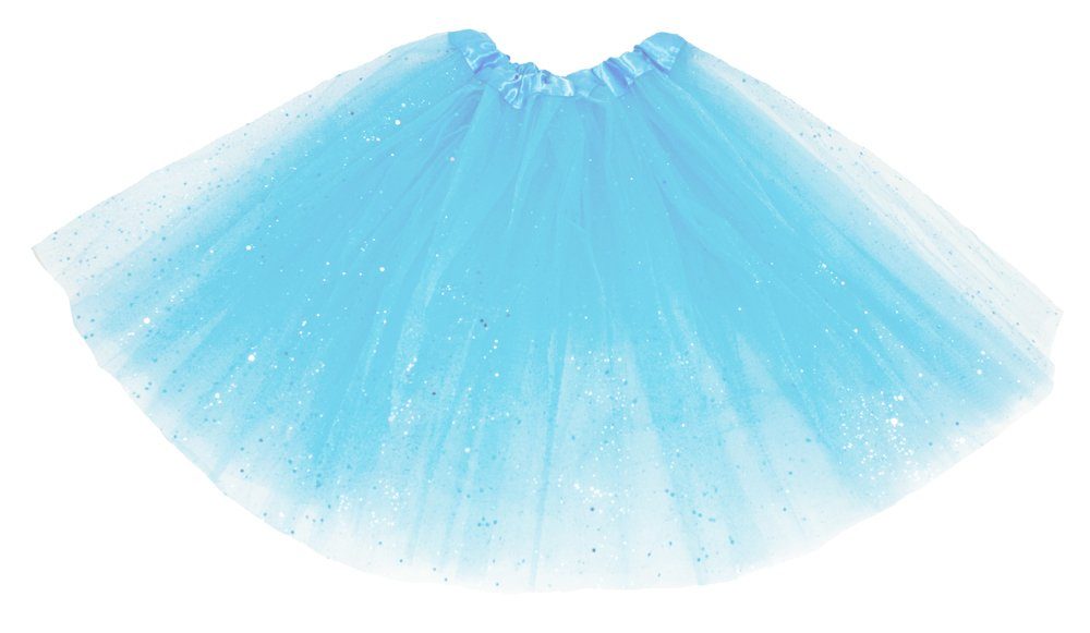 Das Kostümland Kostüm Glitzer Petticoat 40 cm - Hellblau