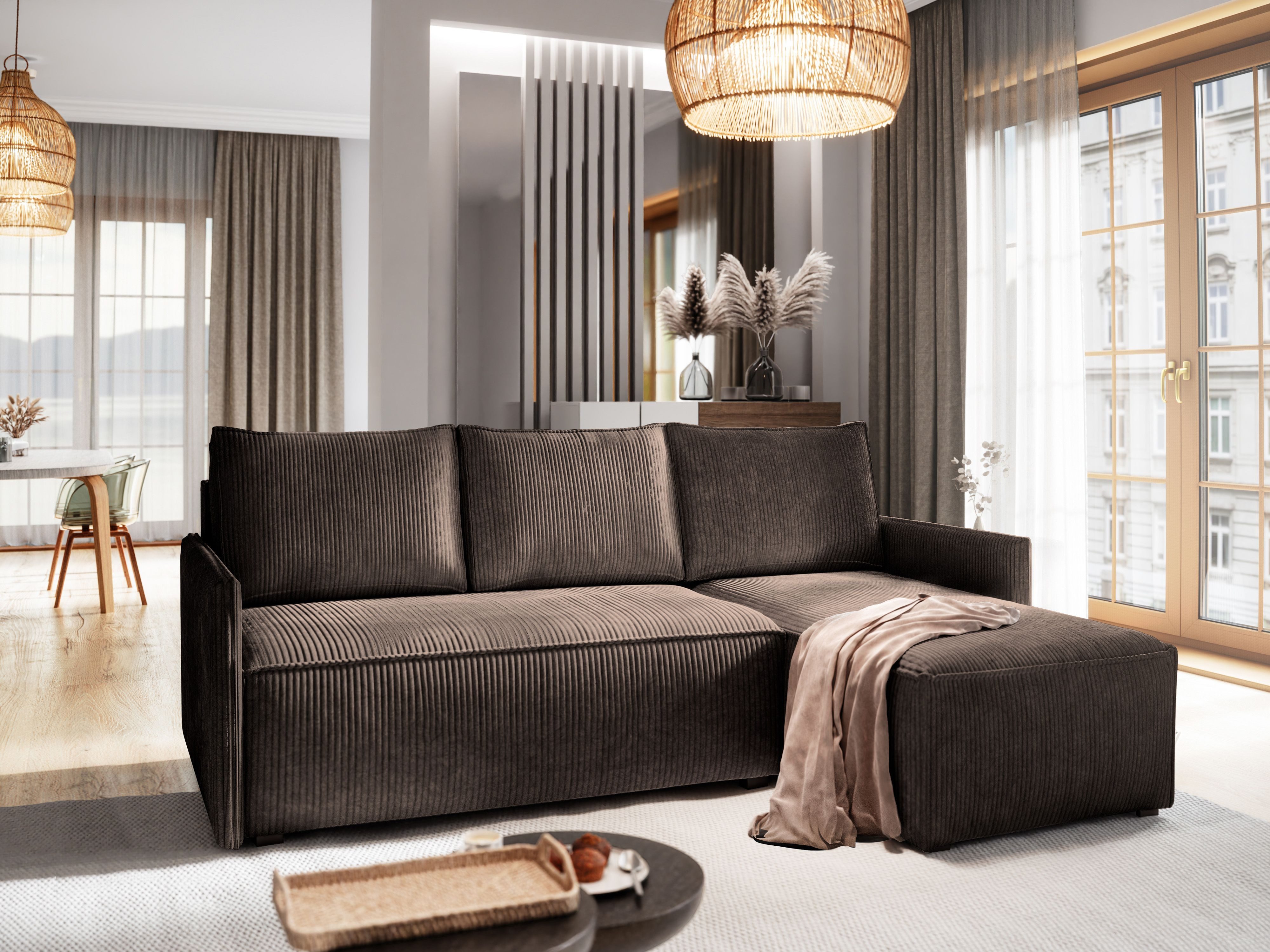 Masseno Ecksofa PERUSI mit Schlaffunktion L-Form, günstig online kaufen