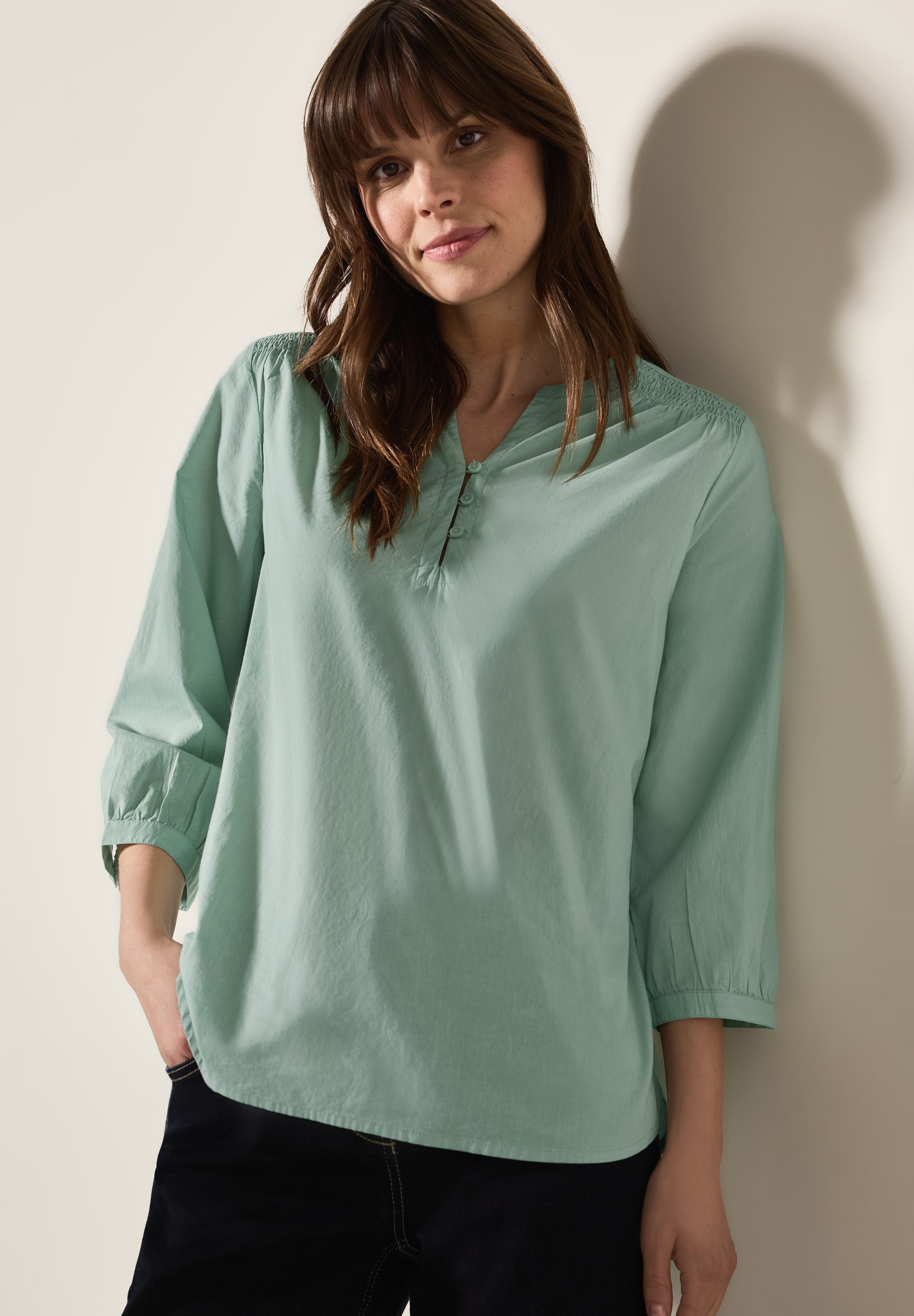 CECIL Klassische Bluse mit Smock-Detail günstig online kaufen