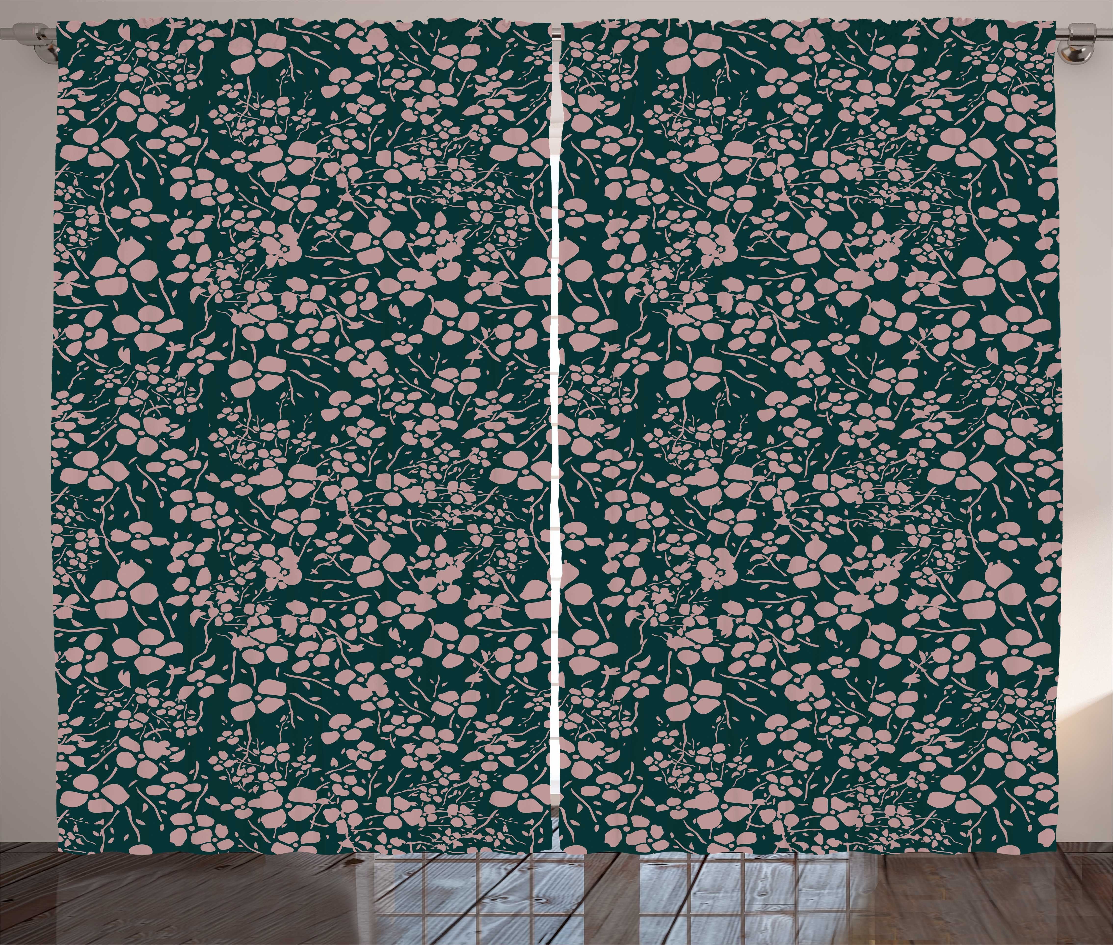 Gardine Schlafzimmer Kräuselband Vorhang mit Schlaufen und Haken, Abakuhaus, Blumen Bicolor Spring Meadow Flora