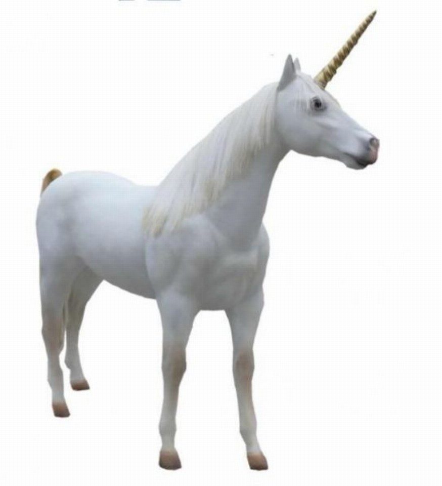 Walt-Deko Dekofigur Pferd Einhorn mit Naturhaar 225cm hoch Dekorationsfigur/Werbefigur -