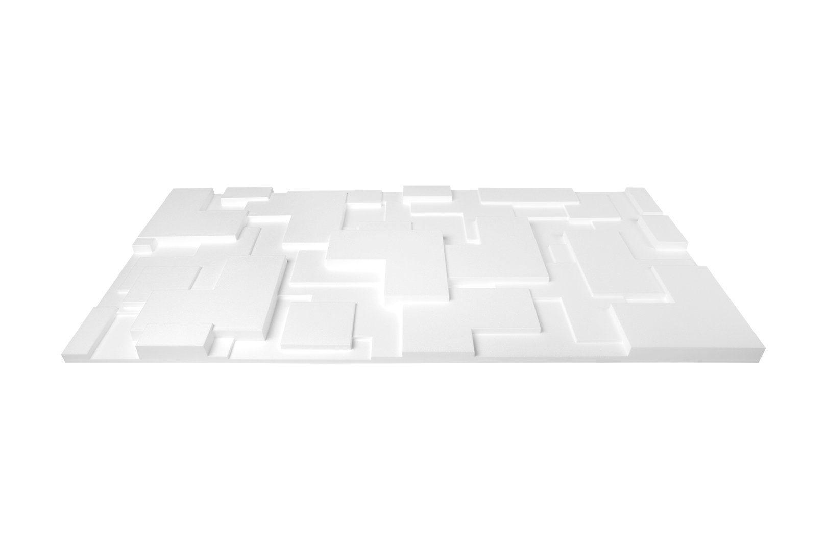 marbet design Wanddekoobjekt PD-2 (3D Wandpaneele (1 Platte, 0,46m) Styropor Paneele weiß 96x48x3cm Wandverkleidung Wärmedämmung Gaming Wand Panel TV 3D Wandplatten)
