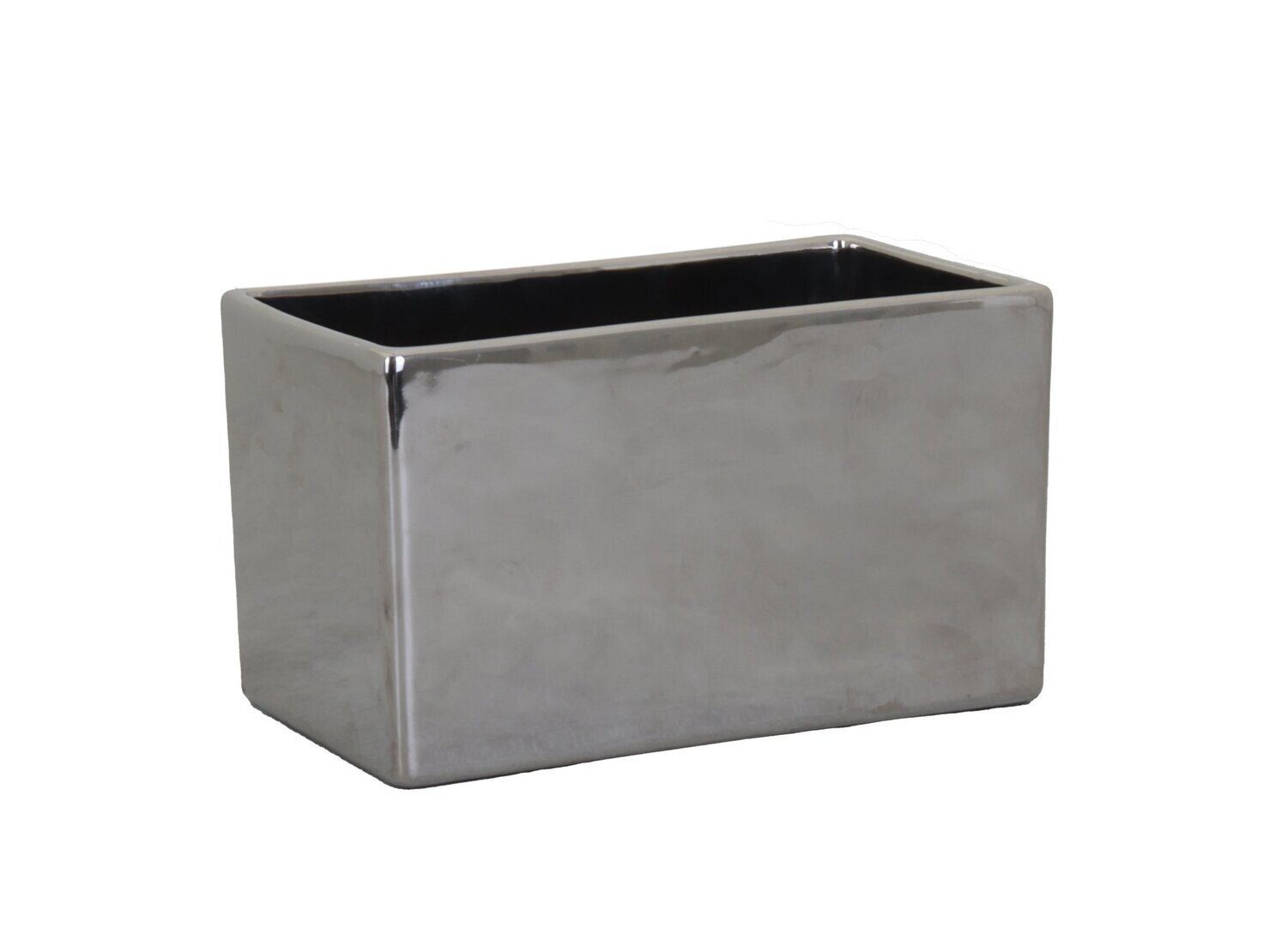 tegawo Blumenkasten Pflanztopf eckig hochglänzend silber günstig online kaufen