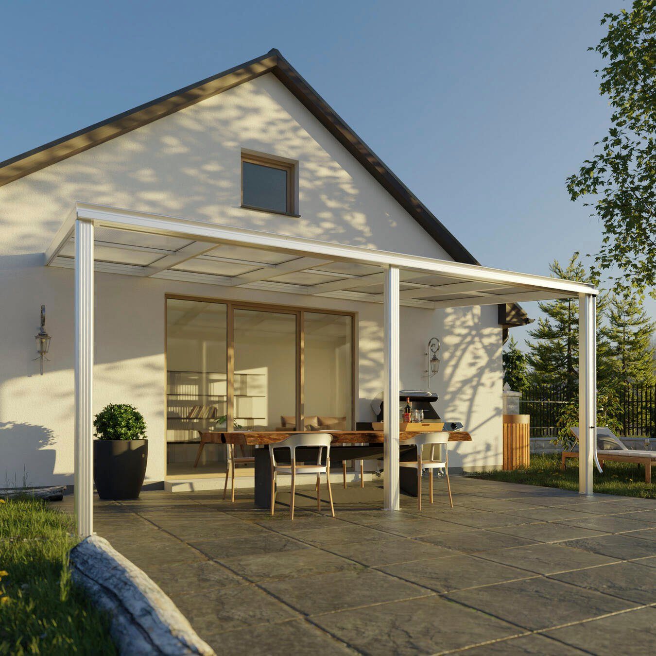Beckmann Terrassendach Exklusiv Gr. 3, BxT: 508x270,7 cm, Bedachung Doppelstegplatten