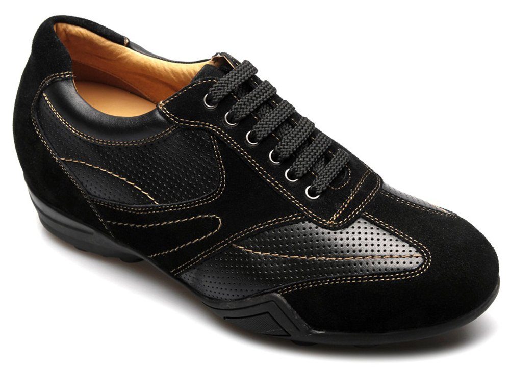 Mario Moronti Arosa schwarz Schnürschuh + 6,0 cm größer, Schuhe mit Erhöhung, Schuhe die größer