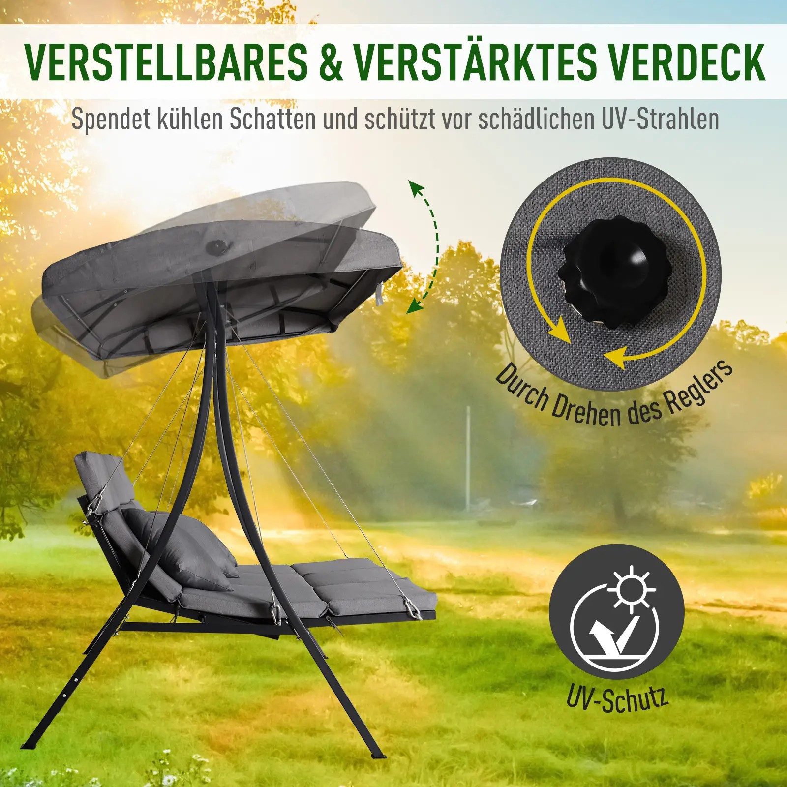 MC Star Hollywoodschaukel 3-Sitzer, Schaukelbank mit günstig online kaufen
