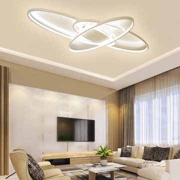 Vicbuy Deckenleuchte LED Deckenleuchten, Stufenlos Dimmbare Deckenlampe, Fernbedienung, 85*62cm