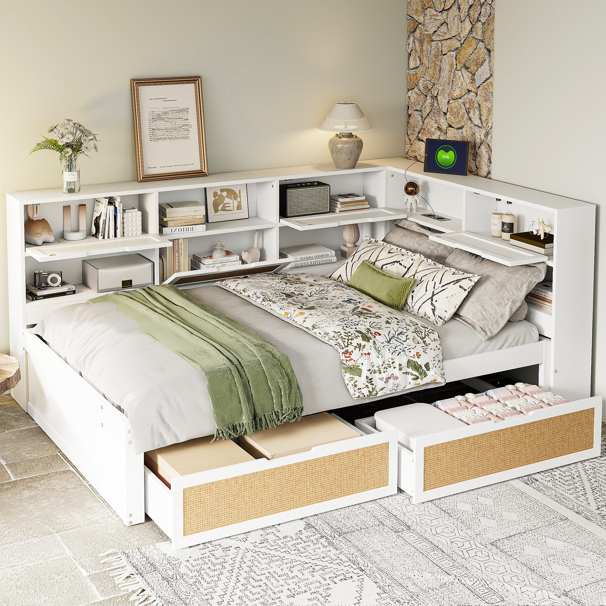 Ulife Stauraumbett Daybett Holzbett Einzelbett Kinderbett günstig online kaufen