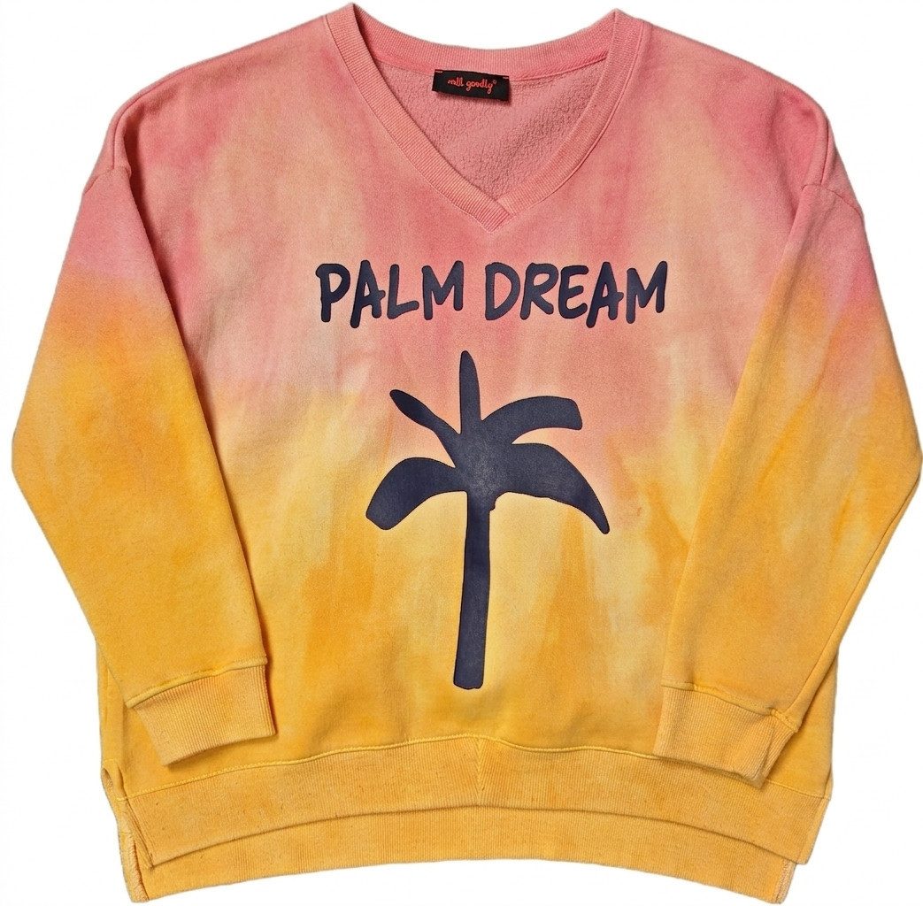 Miss Goodlife Sweatshirt MG11681 V-Neck Palmtree Batik