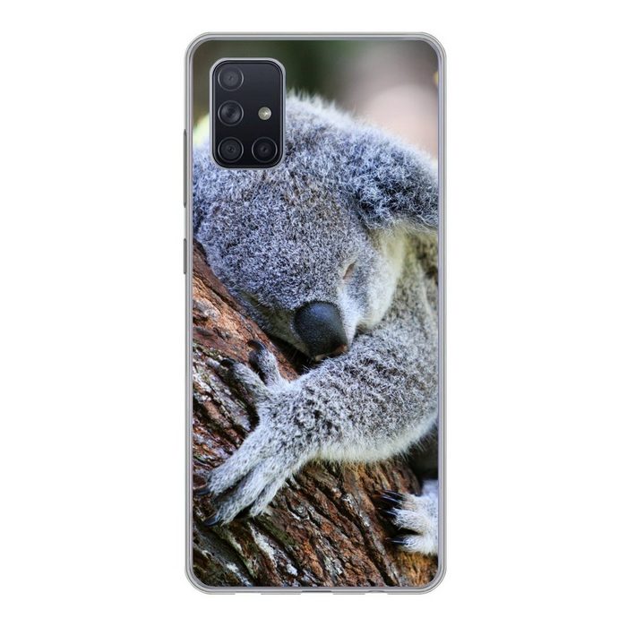 MuchoWow Handyhülle Koala - Kofferraum - Kuscheltier - Jungen - Mädchen Phone Case Handyhülle Samsung Galaxy A71 Silikon Schutzhülle