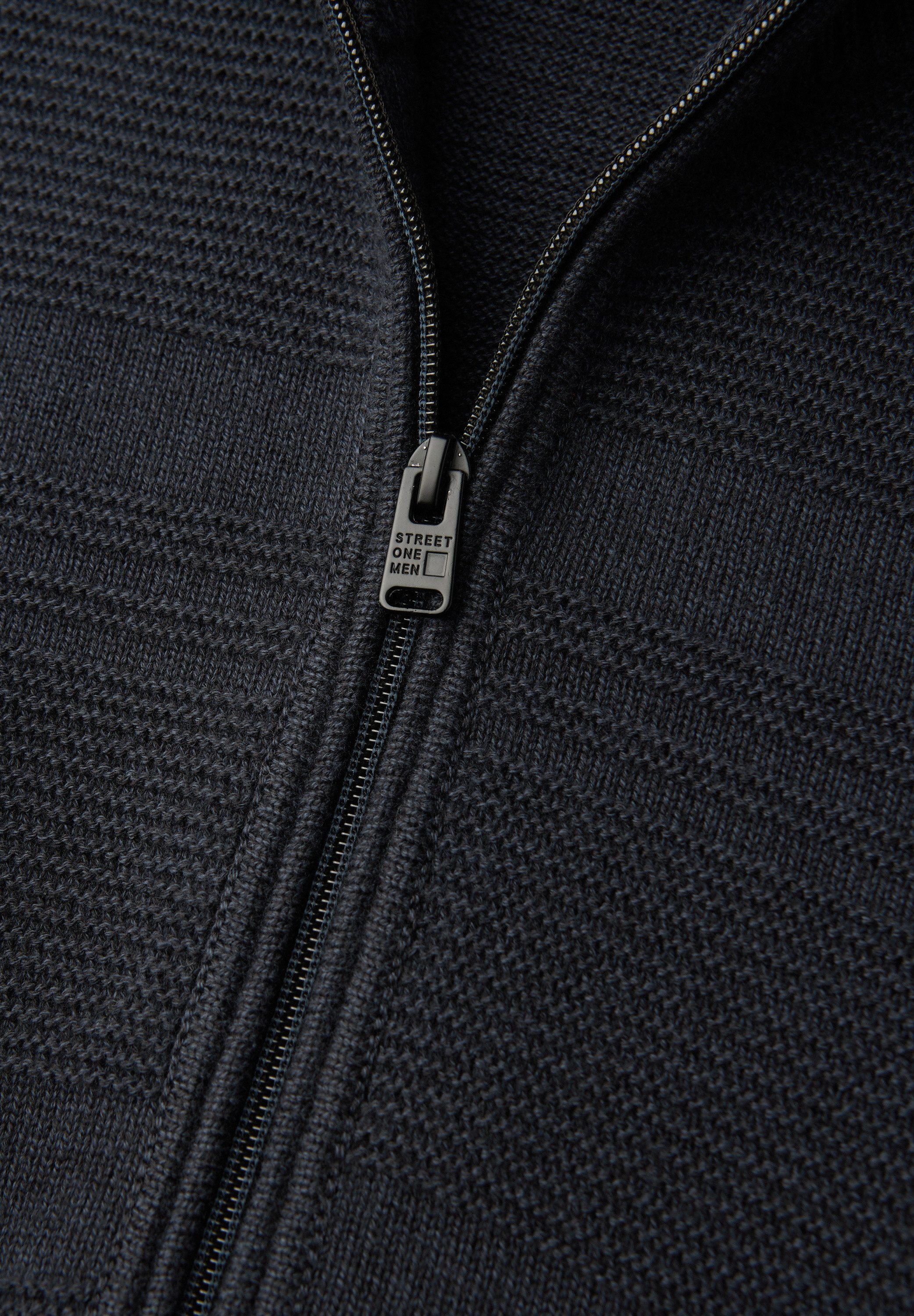 STREET ONE MEN Cardigan aus reiner Baumwolle