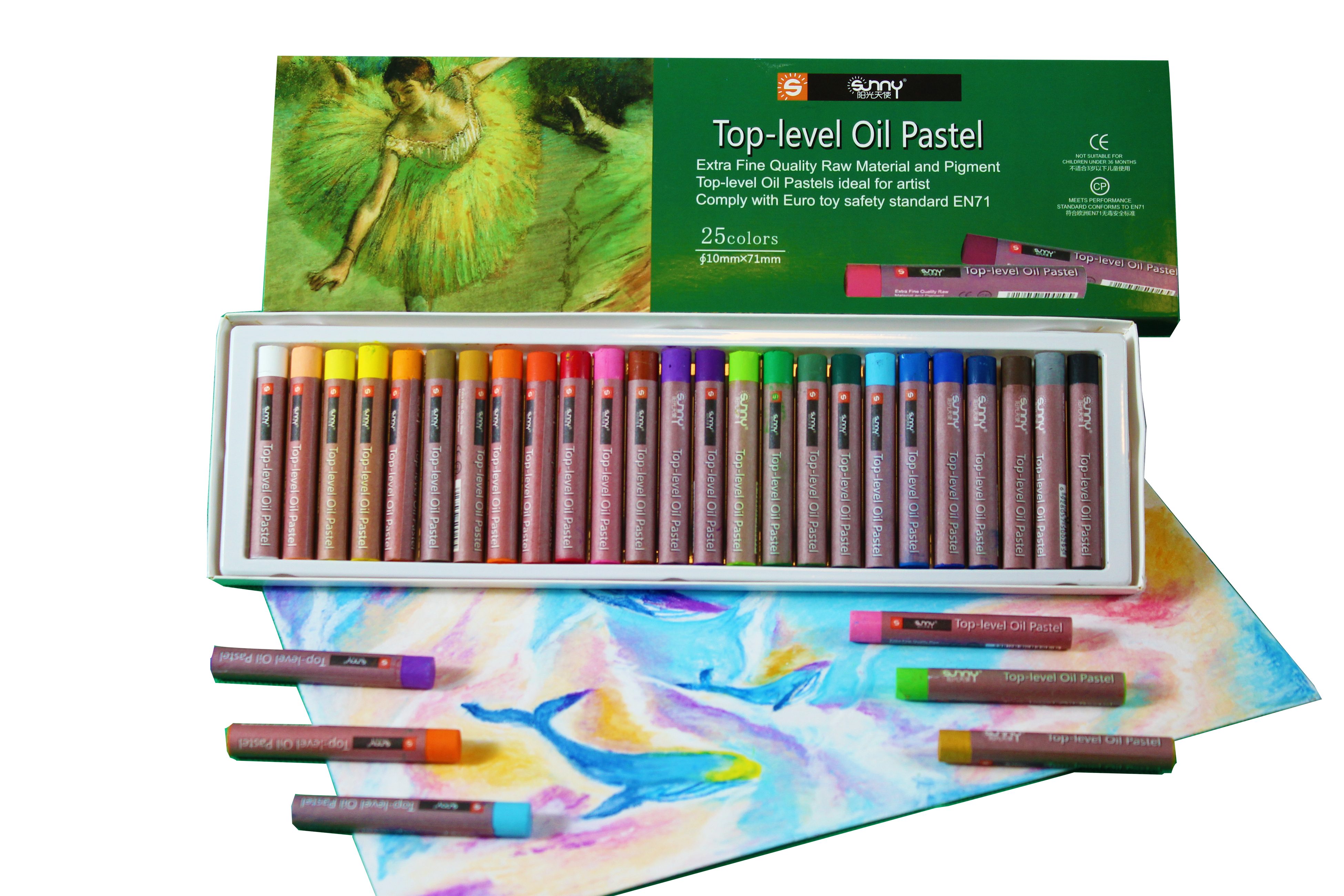 ´SUNNÝ Pastellkreide Öl Pastell 25 / 36 / 50 Stk. Ölpastellkreide Rund Pastellkreidestift, Wachsmalstifte Set zum Skizzieren für Künstler Studenten & Hobbymaler