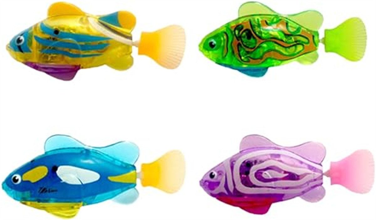 RefinedFlare Badespielzeug Elektronischer Haustierfisch für Kinder, Badespielzeug im 4er-Pack (4-tlg)