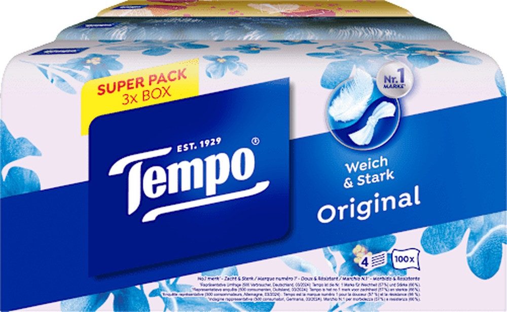 TEMPO Papiertaschentücher Tempo Taschentücherbox Original