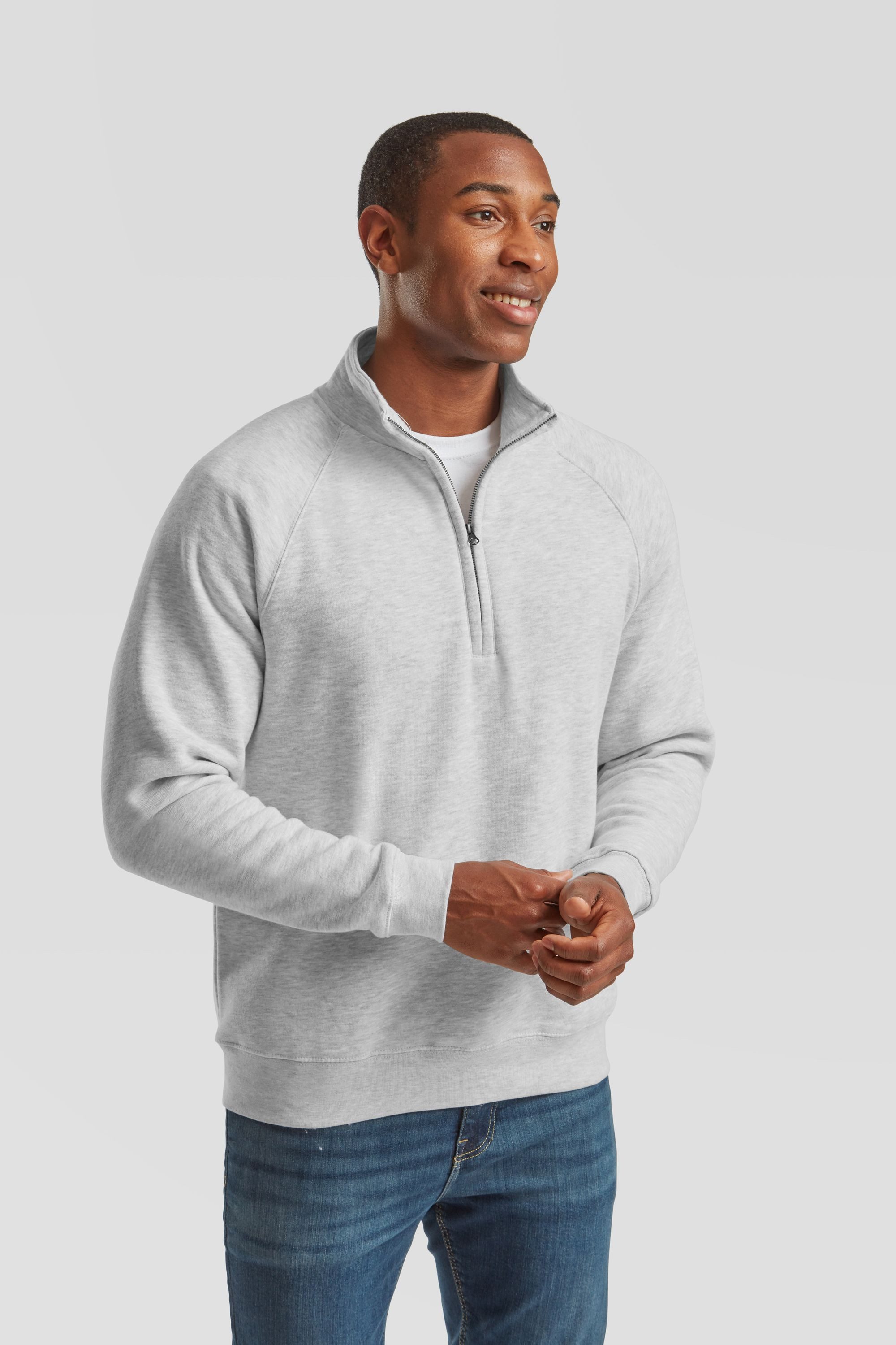 Fruit of the Loom Sweatshirt Fruit of the Loom Premium Zip Neck Sweat