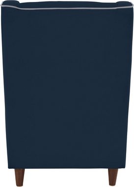 INOSIGN Ohrensessel Rhada, mit farblich abgesetztem Keder, B/T/H: 73/85/99 cm