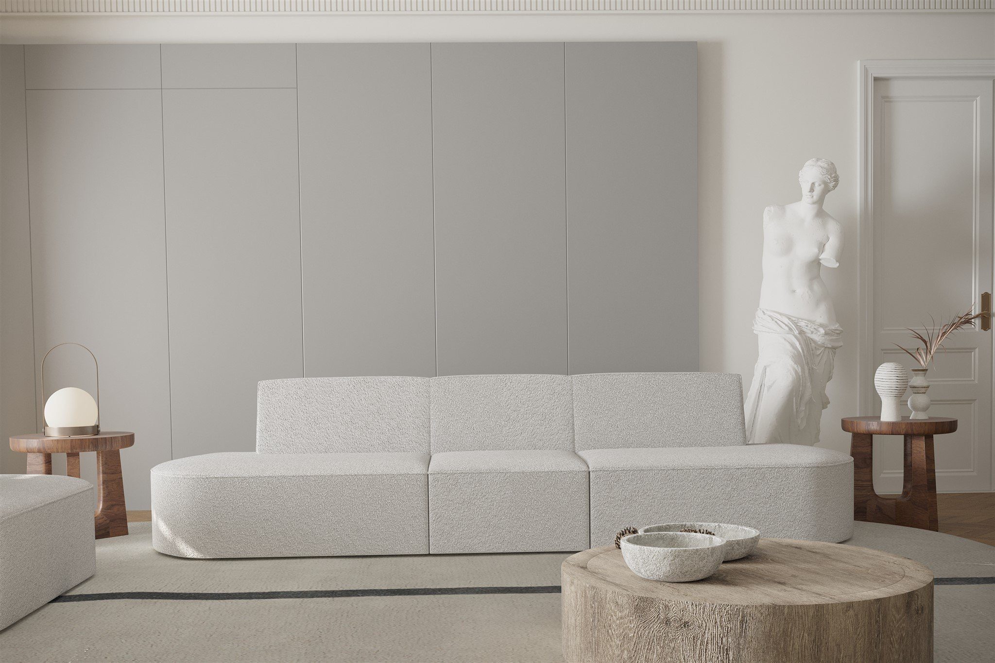 Fun Мебель Sofa Sofa Designersofa 3-Sitzer MILOT in Stoff