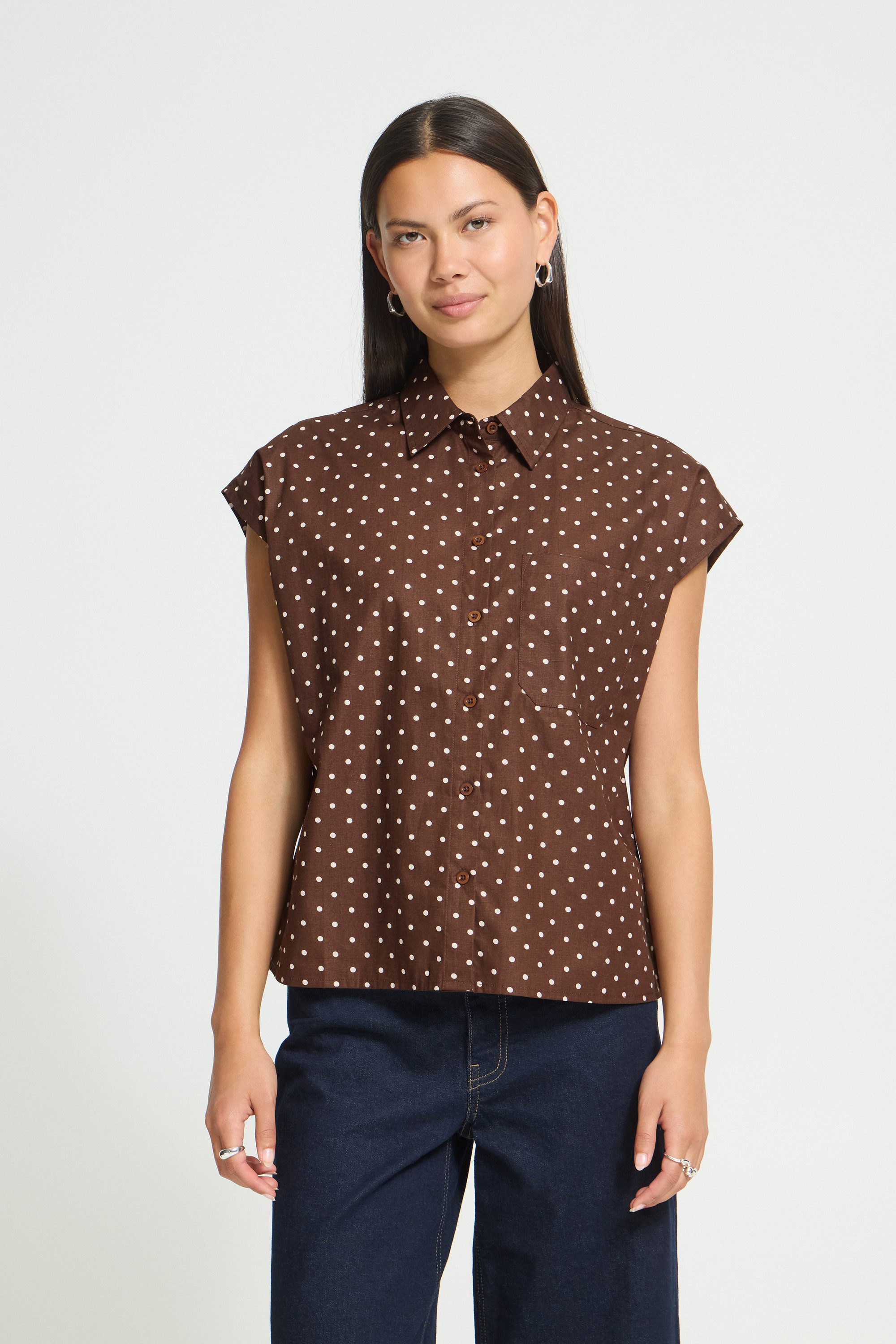 ICHI Blusentop Bluse ärmellos IHFANTY