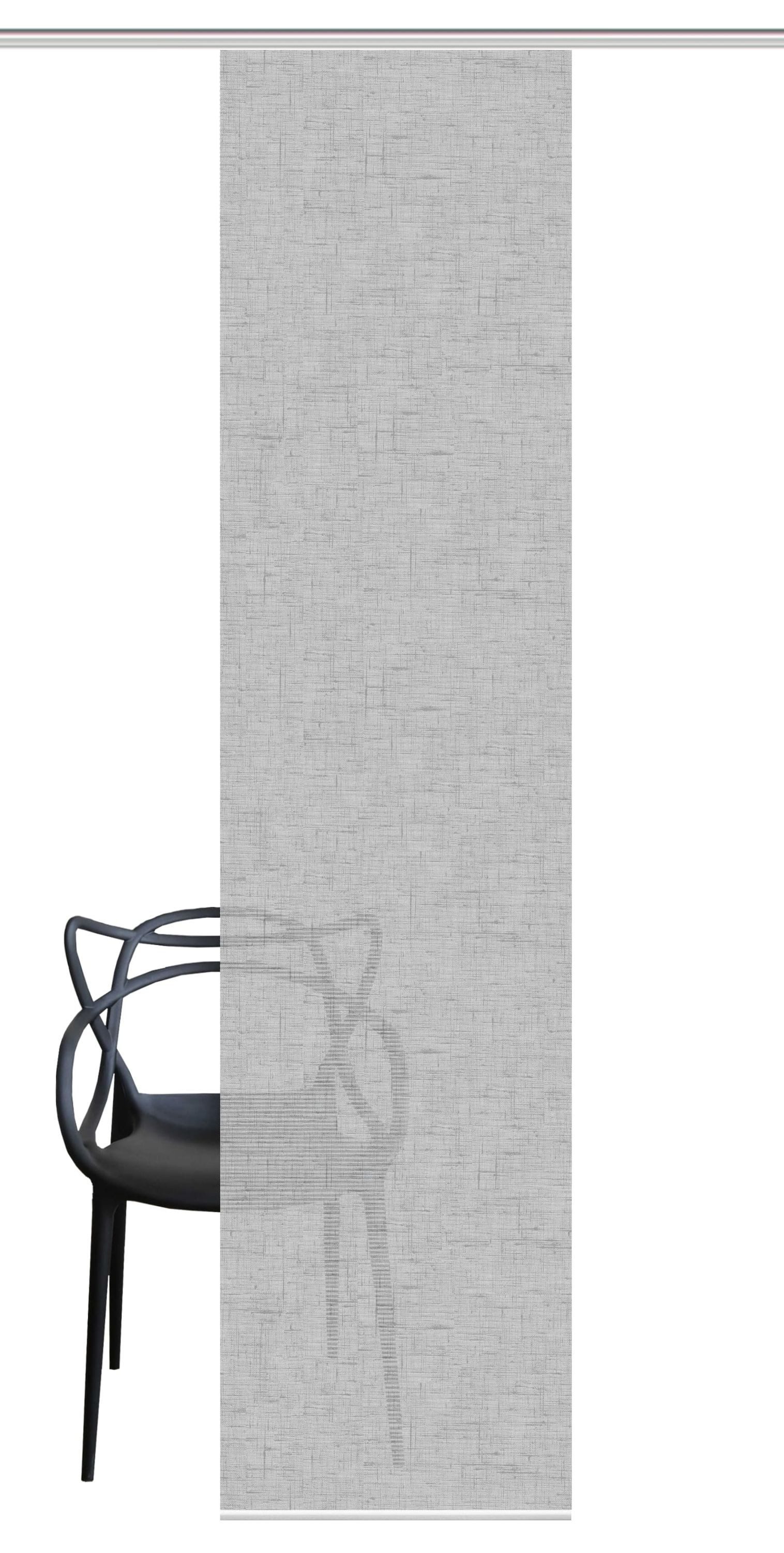 Vision S Schiebegardine 084827 PIVE Schiebegardine, halbtransparent, Bambusoptik, 260x60 cm (1 St), Paneelwagen, transparent, 100% Polyester