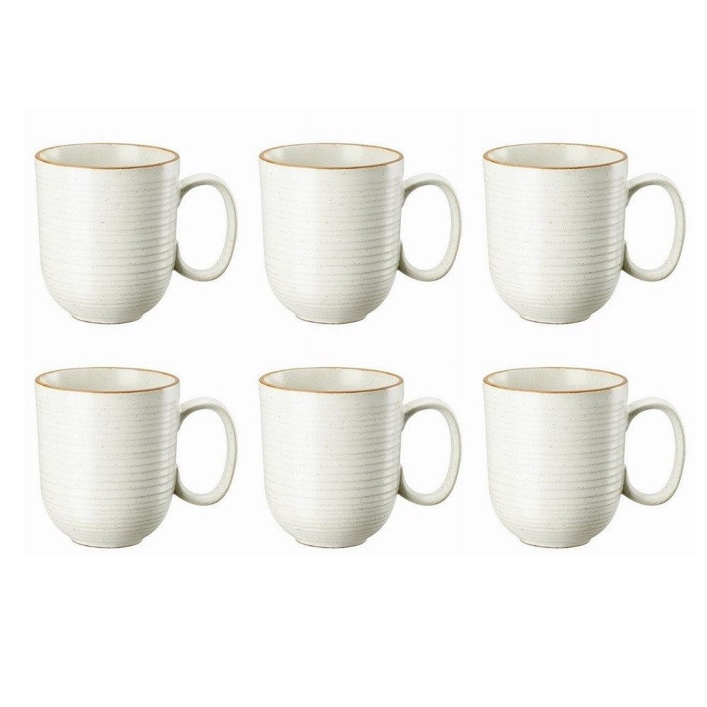 Thomas Porzellan Becher Thomas Nature Sand Becher mit Henkel 0,4 l 6er Set, Steinzeug