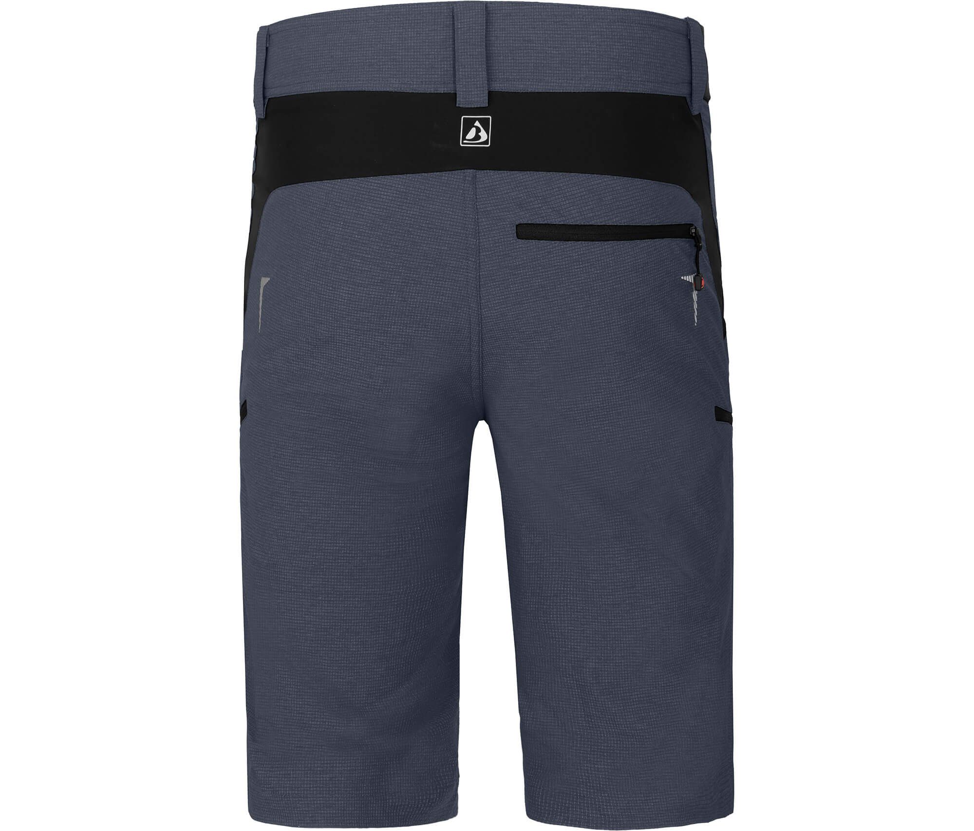 Fahrradhose PORVOO Bermuda (mit gepolsterter Innenhose) Herren Radshorts, robust, elastisch, Normalgrößen, grau/blau