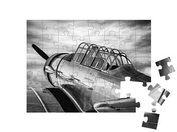puzzleYOU Puzzle Historisches Flugzeug über den Wolken, 48 Puzzleteile, puzzleYOU-Kollektionen Historische Bilder