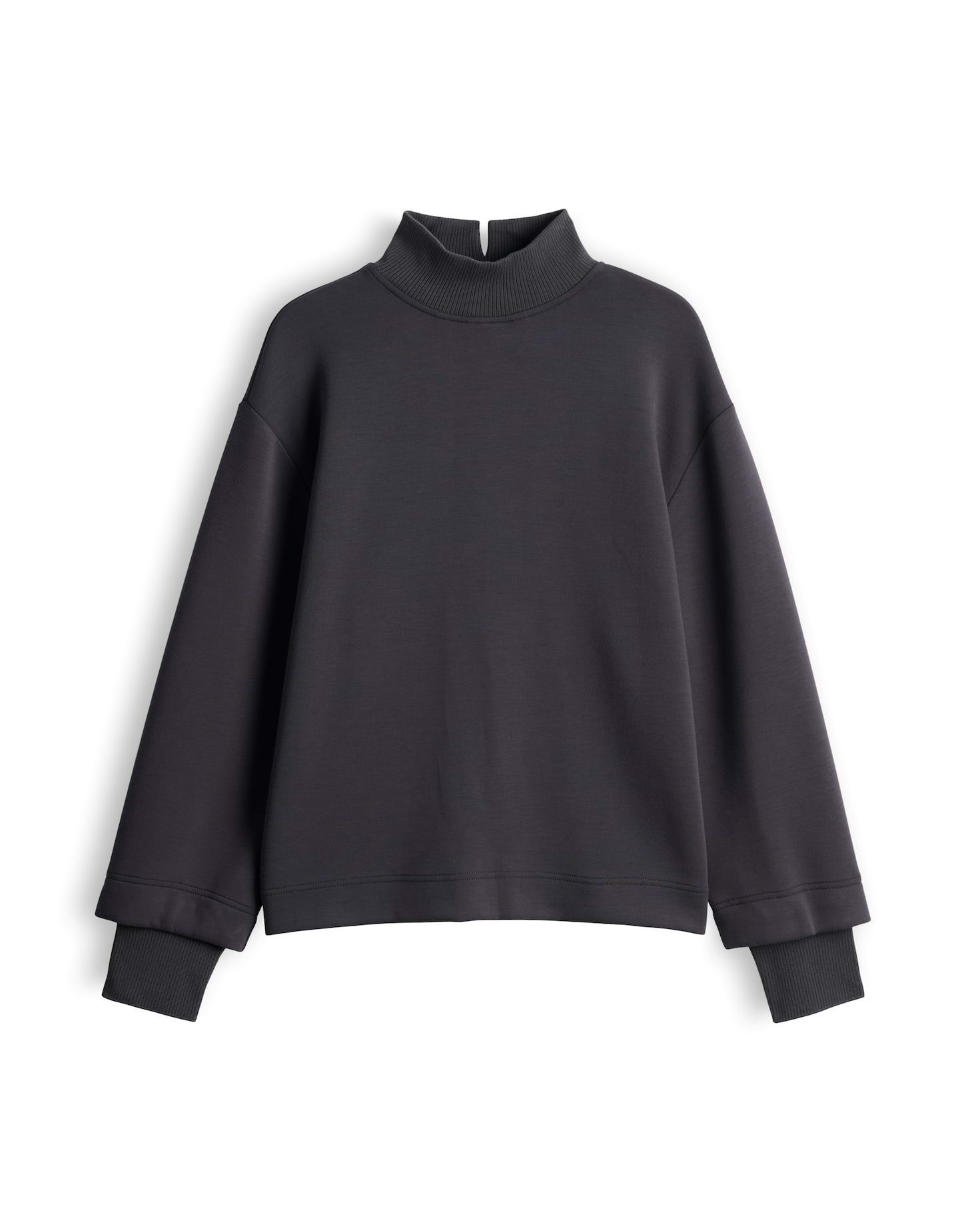 OPUS Sweatshirt Gluba club aus Sweatware mit Rippstruktur Leicht verkürzte, gerade Form mit geripptem Stehkragen – Bild 2 von 5