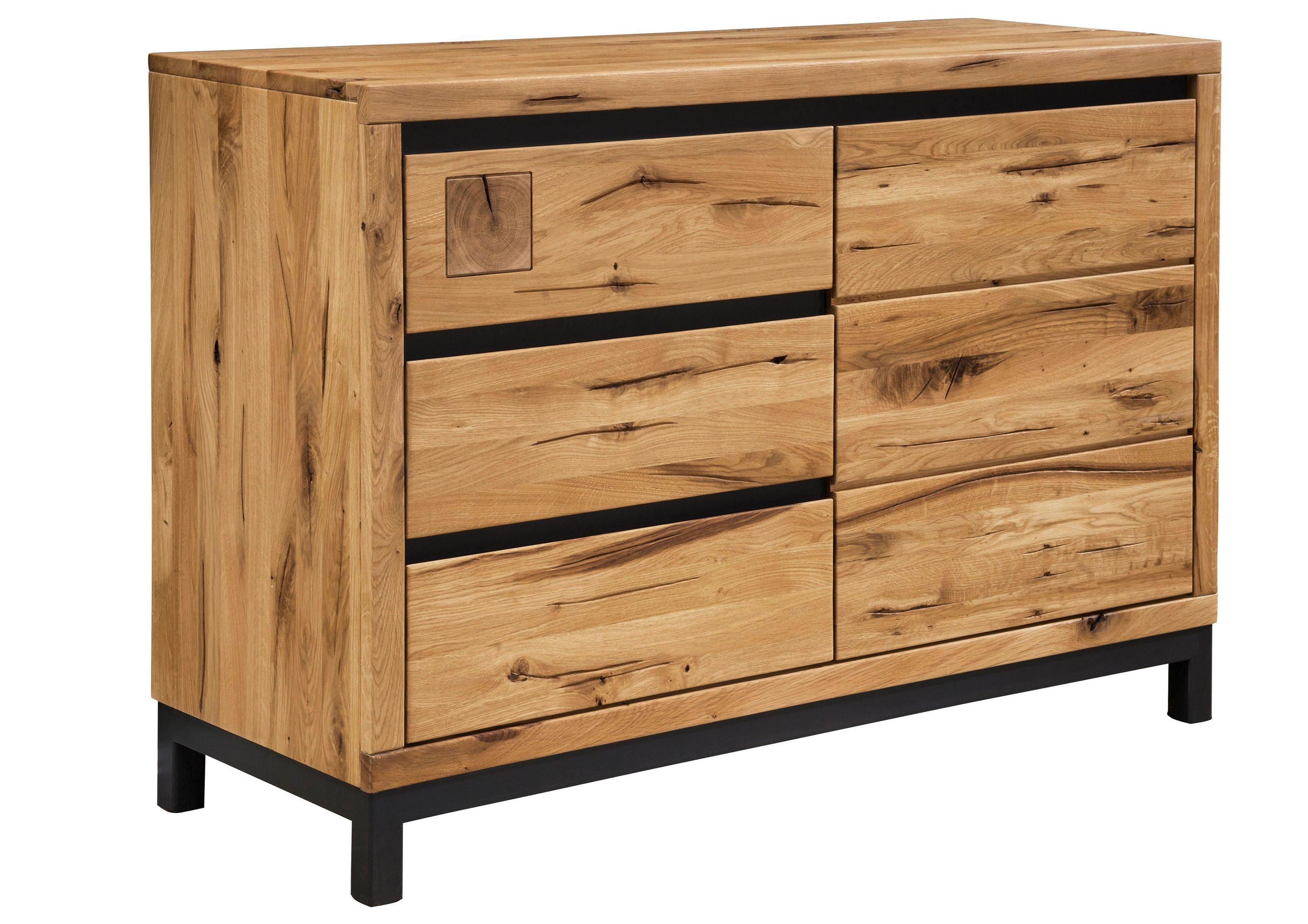 Massivmoebel24 Sideboard (Sideboard Wildeiche 120x45x85 natur günstig online kaufen