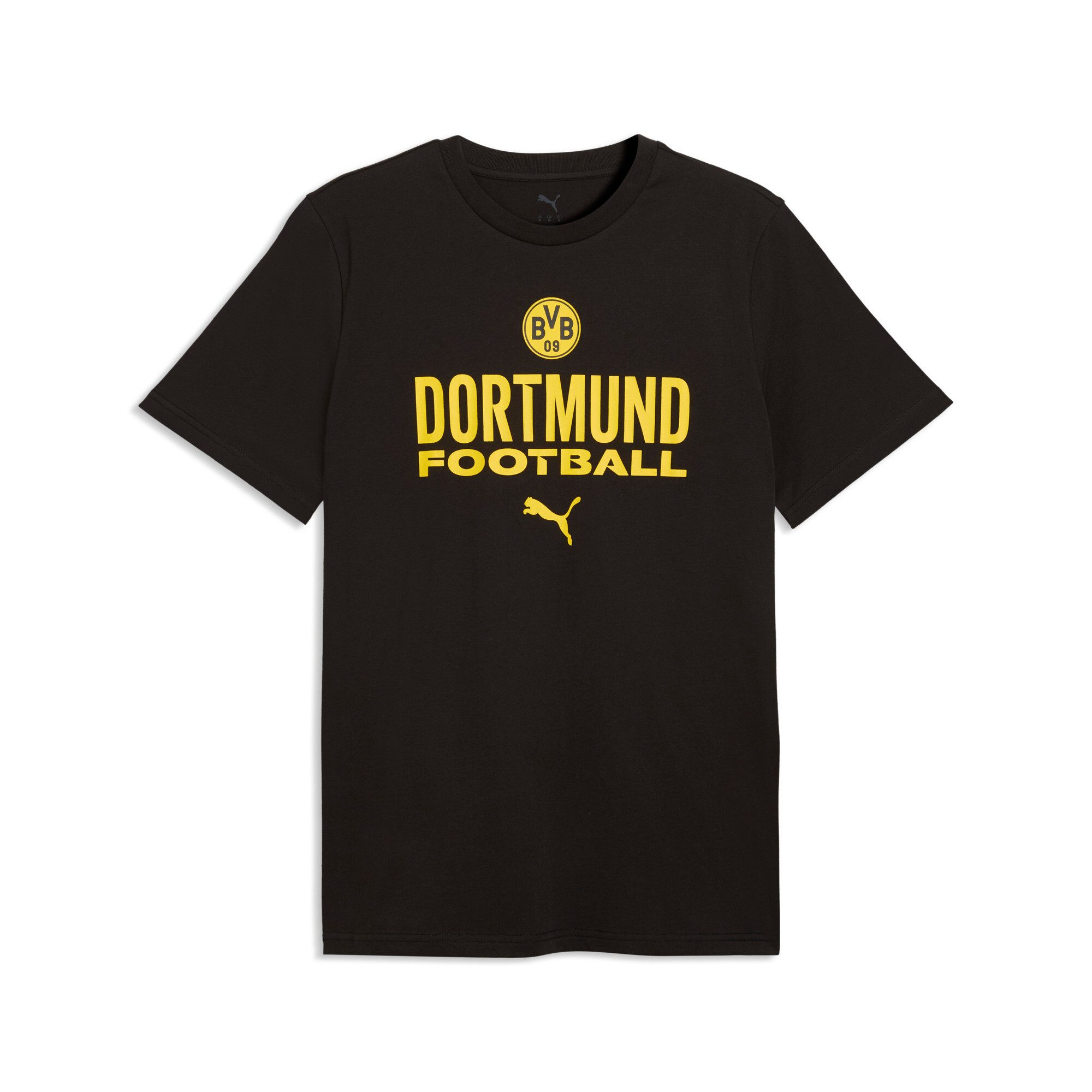 PUMA Trainingsshirt BVB FTBLCULTURE TEE Regular Fit, Kurzarm-Design, Rundhalsausschnitt, Logodruck