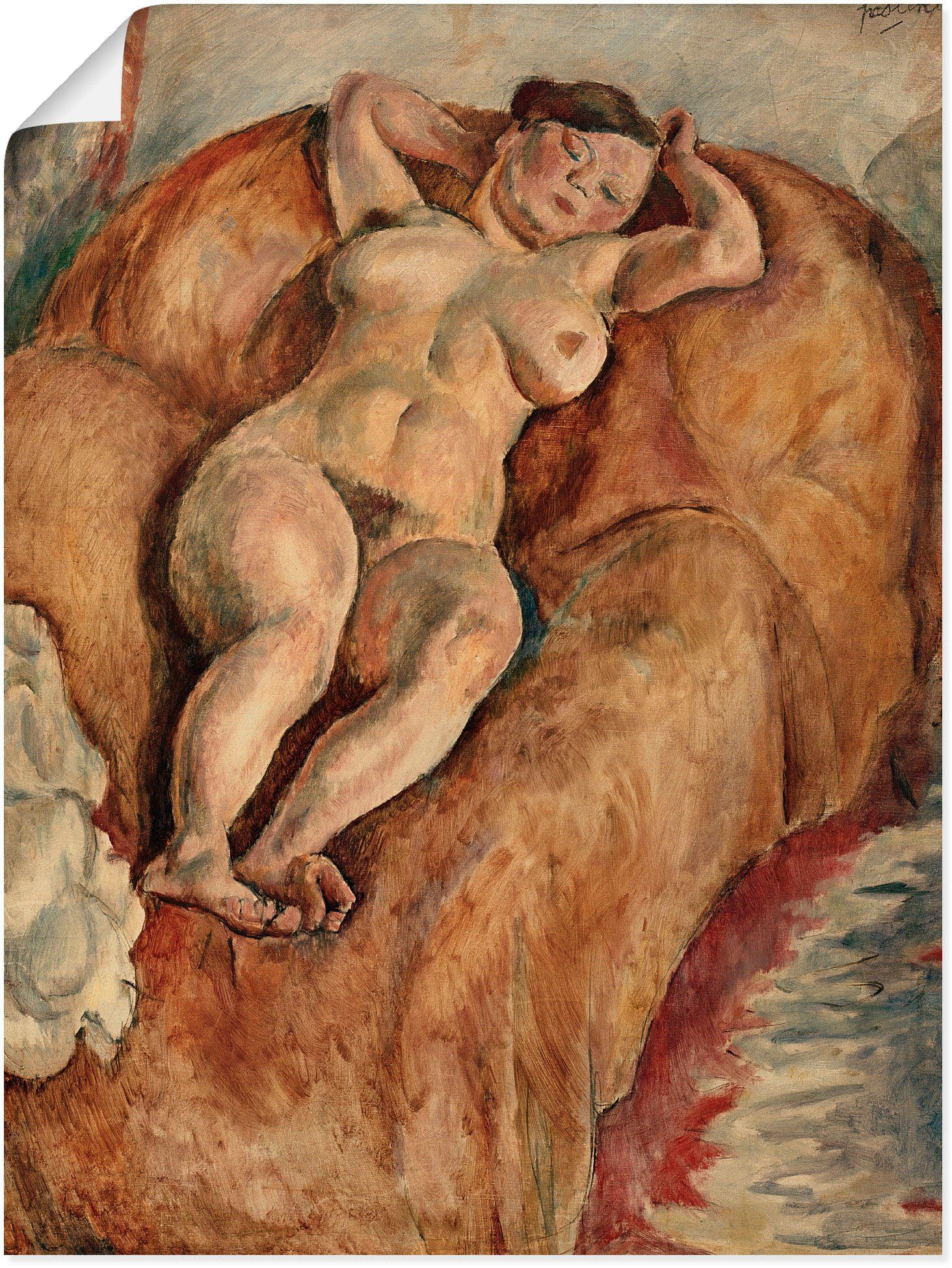 Artland Wandbild Liegender Frauenakt, Poster in Alubild, als Erotische Bilder versch. oder Leinwandbild, (1 St), Wandaufkleber Größen