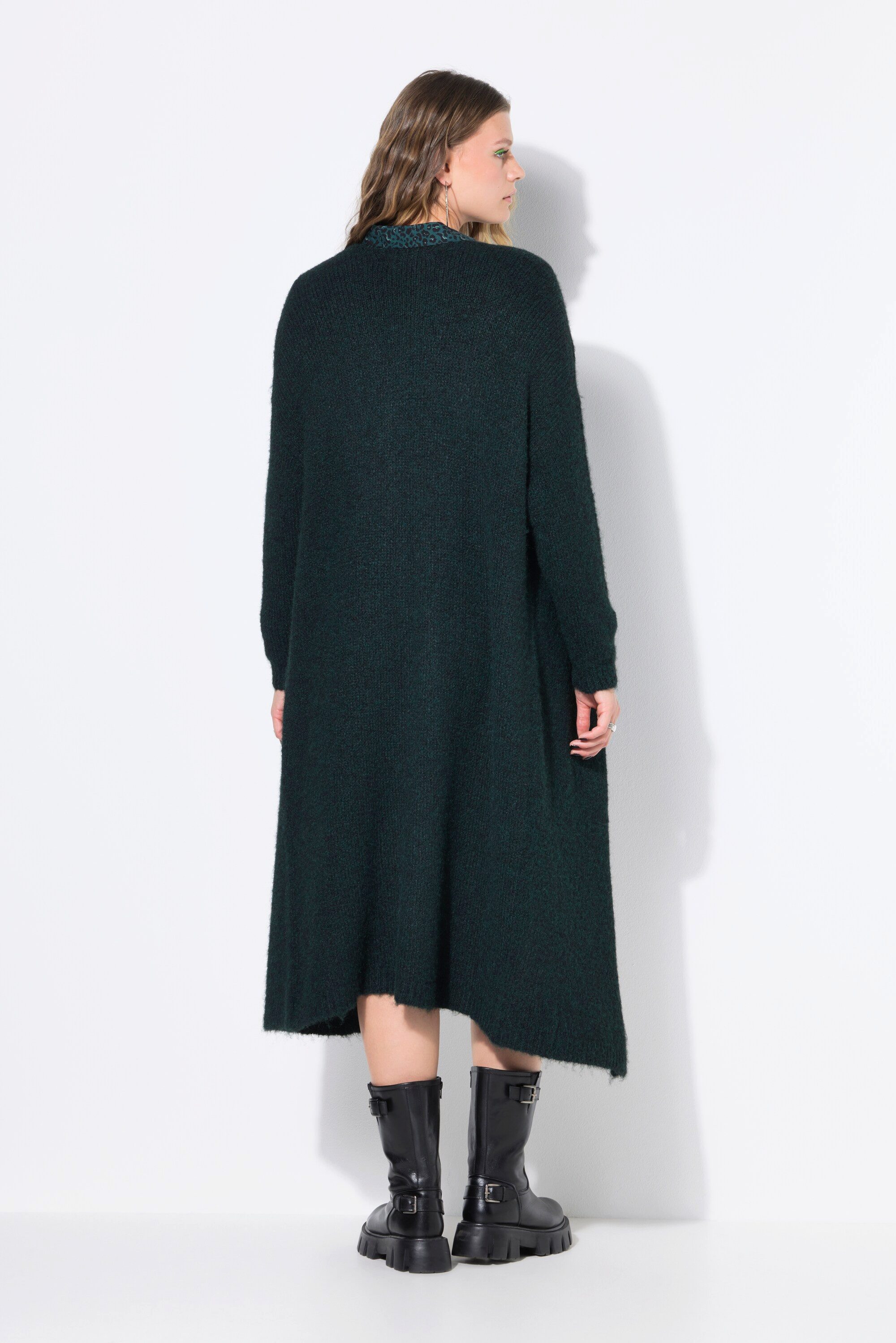 Studio Untold Strickjacke Long-Strickjacke oversized offene Form Langarm