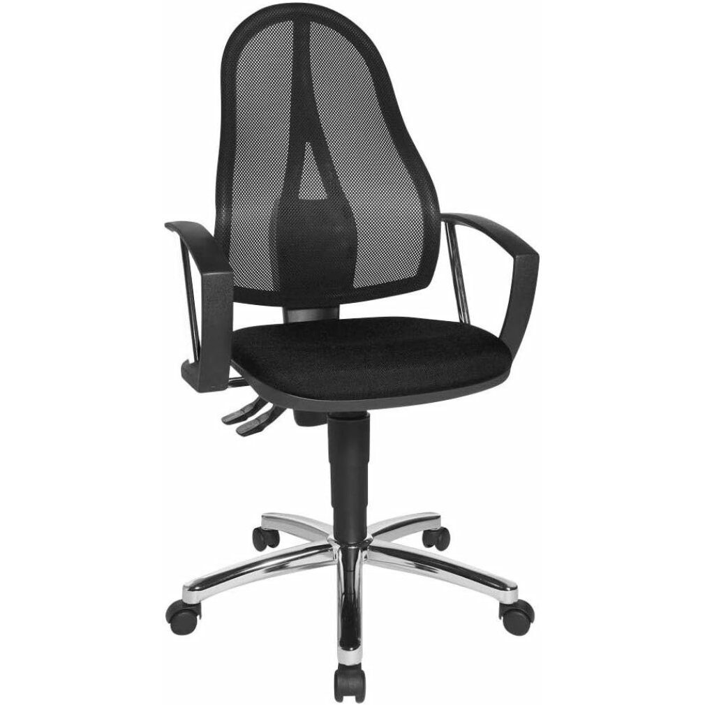 TOPSTAR Bürostuhl Bürostuhl Point 60 Netz Plus, G200 schwarz, chrom Stoff